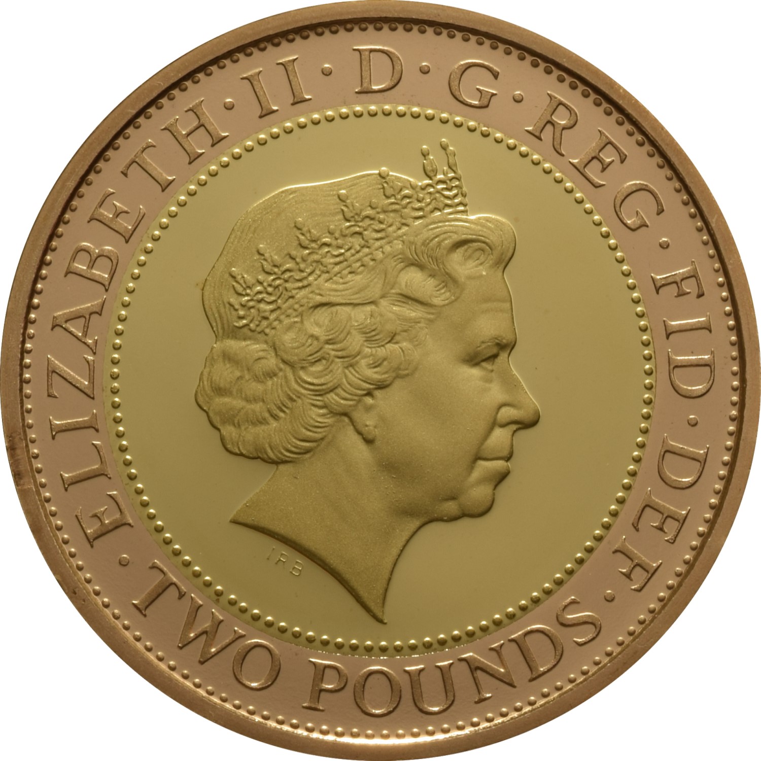 2 Pounds - Elizabeth II King James Bible; Gold Proof obverse