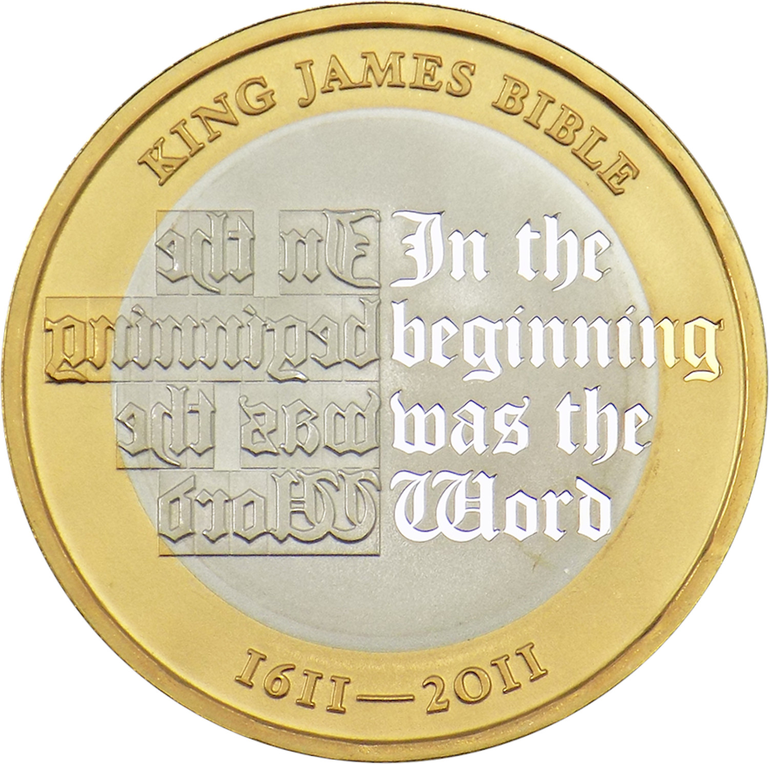 2 Pounds - Elizabeth II King James Bible; Silver Piedfort