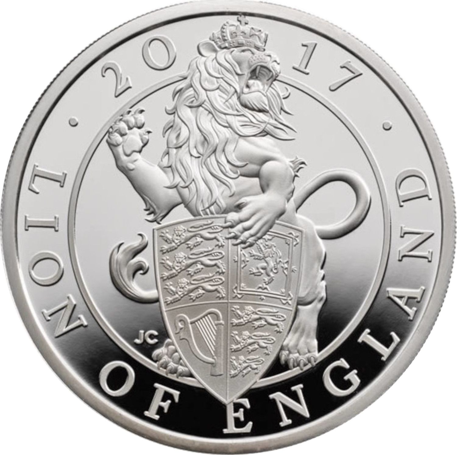 2 Pounds - Elizabeth II Lion of England; Silver Proof reverse