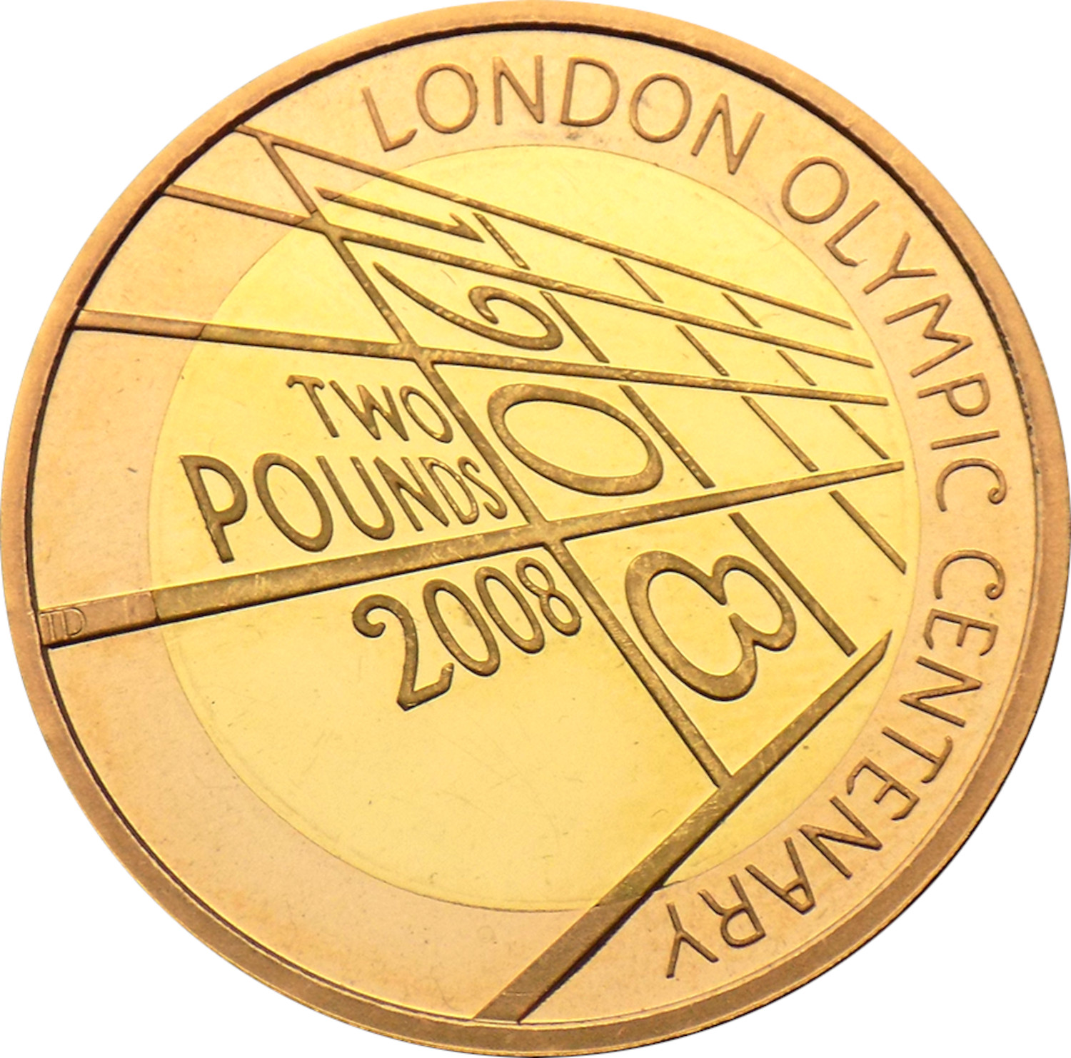 2 Pounds - Elizabeth II London Olympic Centenary; Gold Proof