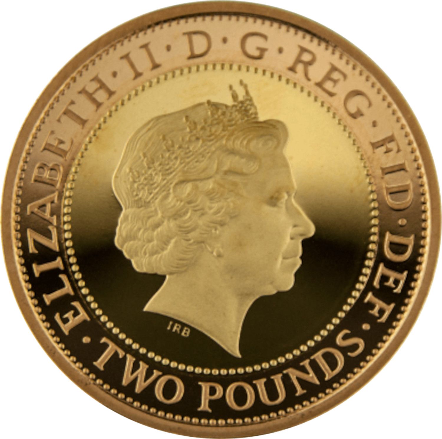 2 Pounds - Elizabeth II London Underground Logo; Gold Proof obverse