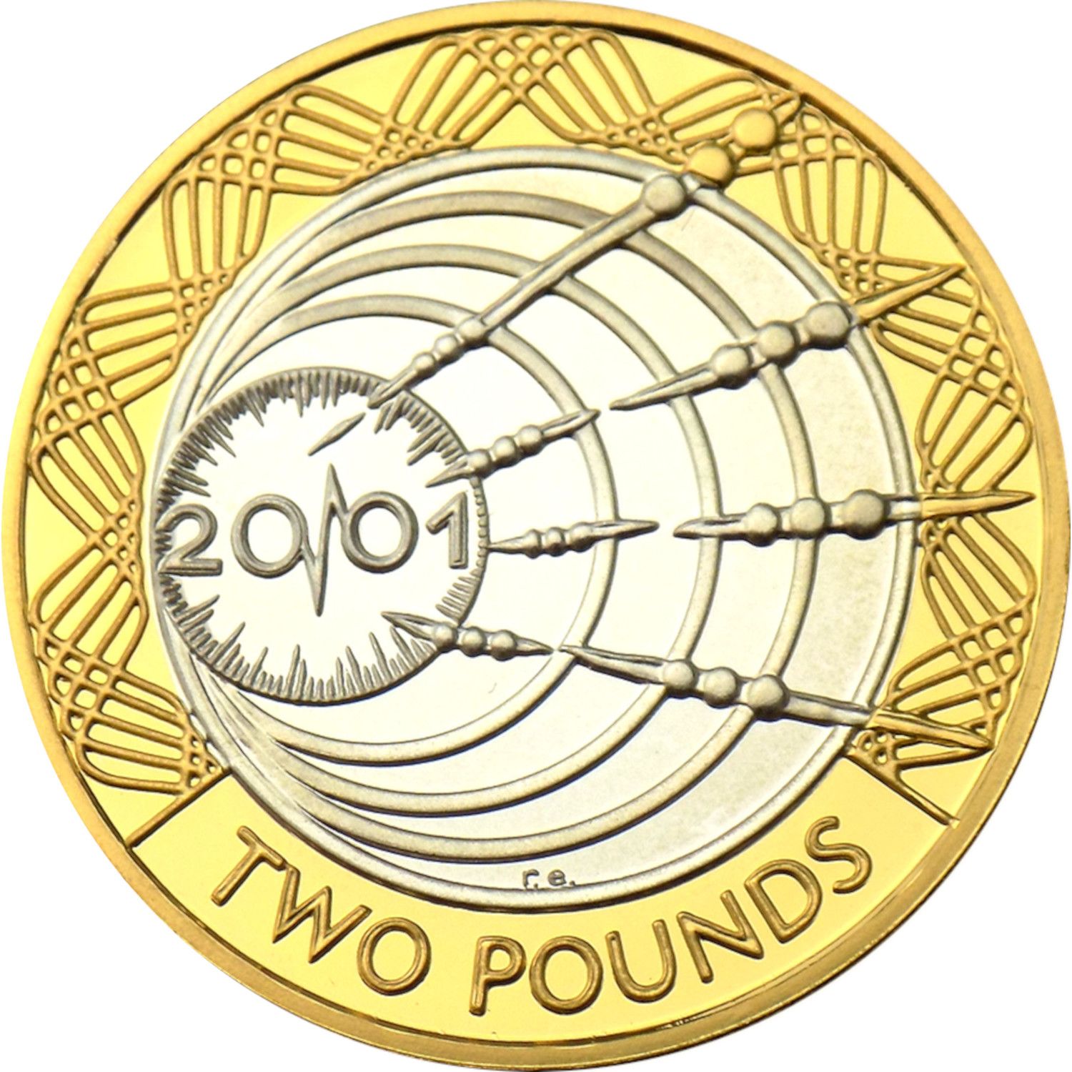 2 Pounds - Elizabeth II Marconi Telegraph; Silver Piedfort