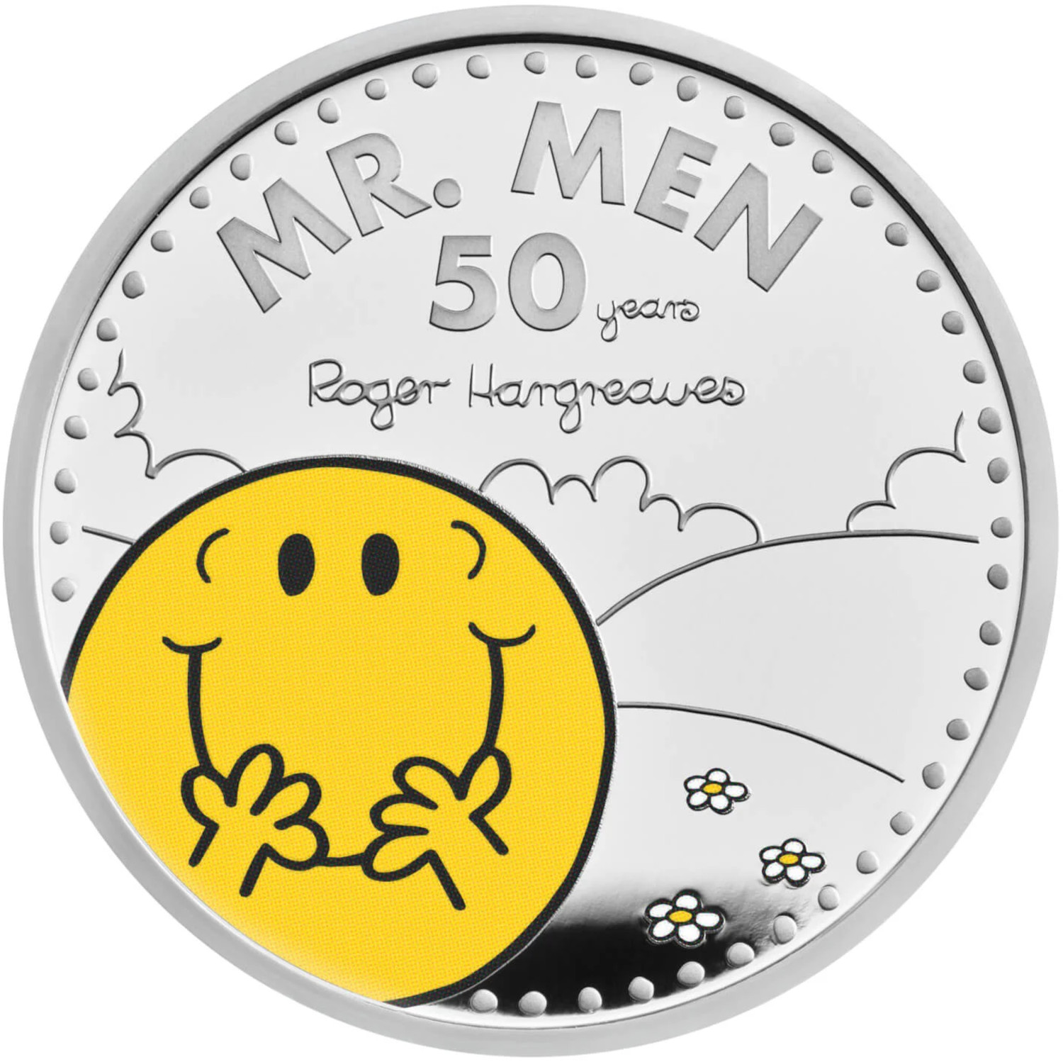 2 Pounds - Elizabeth II Mr Happy; Silver Proof reverse