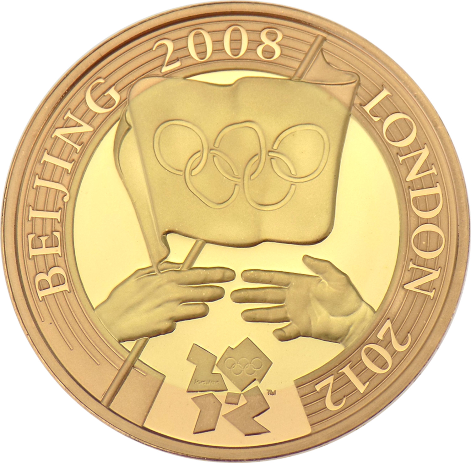 2 Pounds - Elizabeth II Olympic Handover; Gold Proof