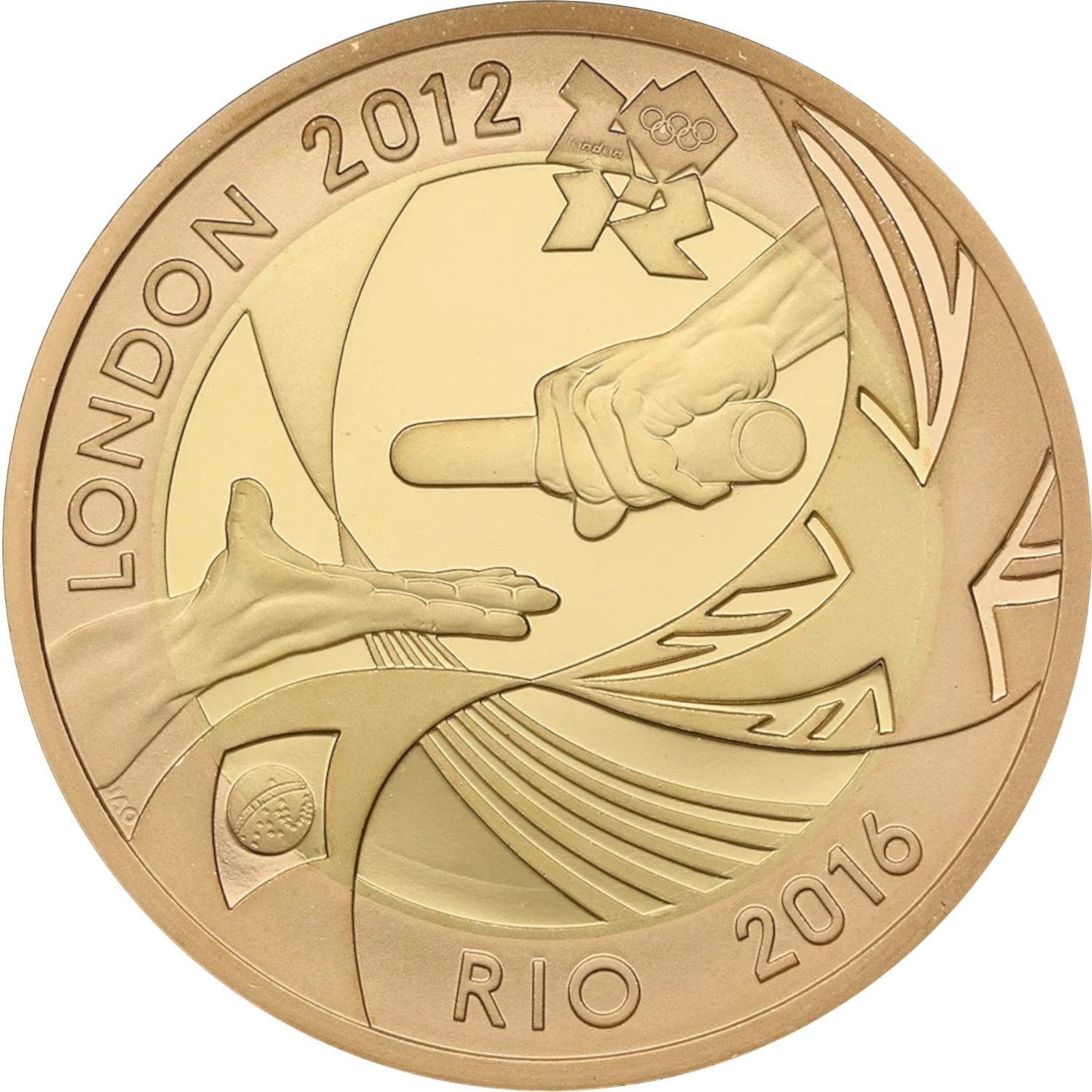 2 Pounds - Elizabeth II Olympic Handover; Gold Proof