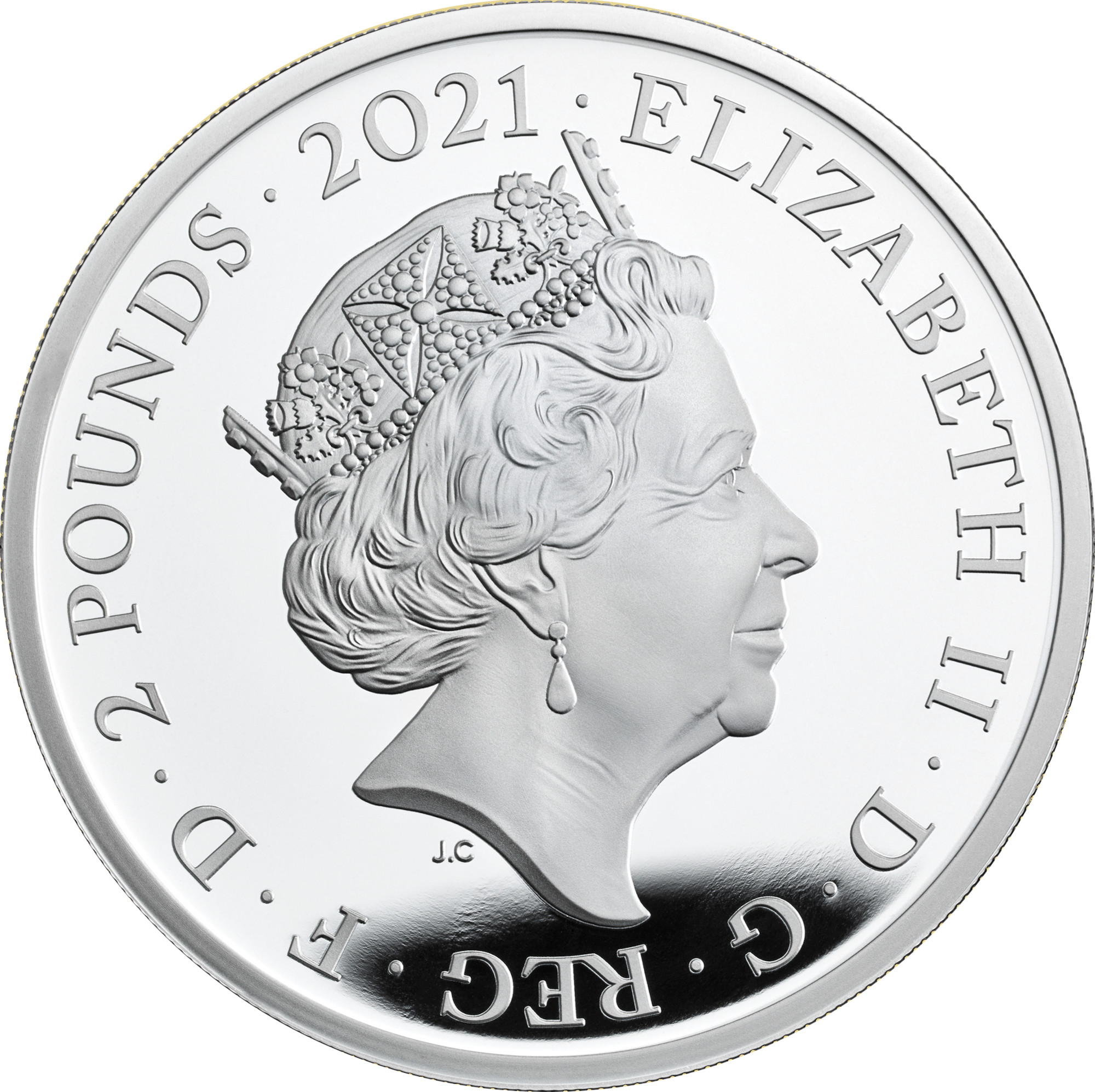 2 Pounds - Elizabeth II Peter Rabbit; Silver Proof obverse
