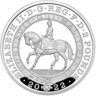 2 Pounds - Elizabeth II Platinum Jubilee; Silver Proof obverse