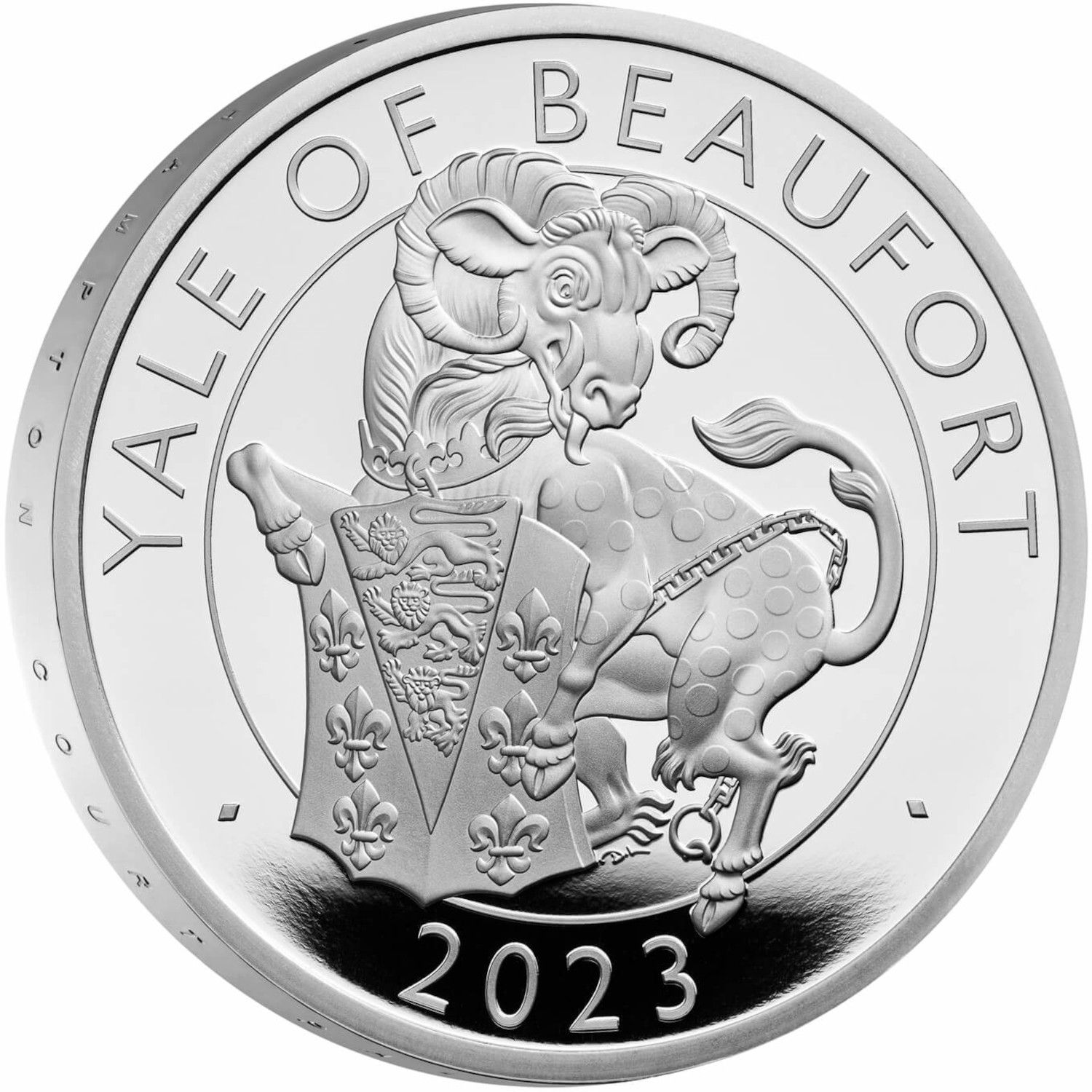 2 Pounds - Elizabeth II Posthumous; Yale of Beaufort; Silver Proof reverse