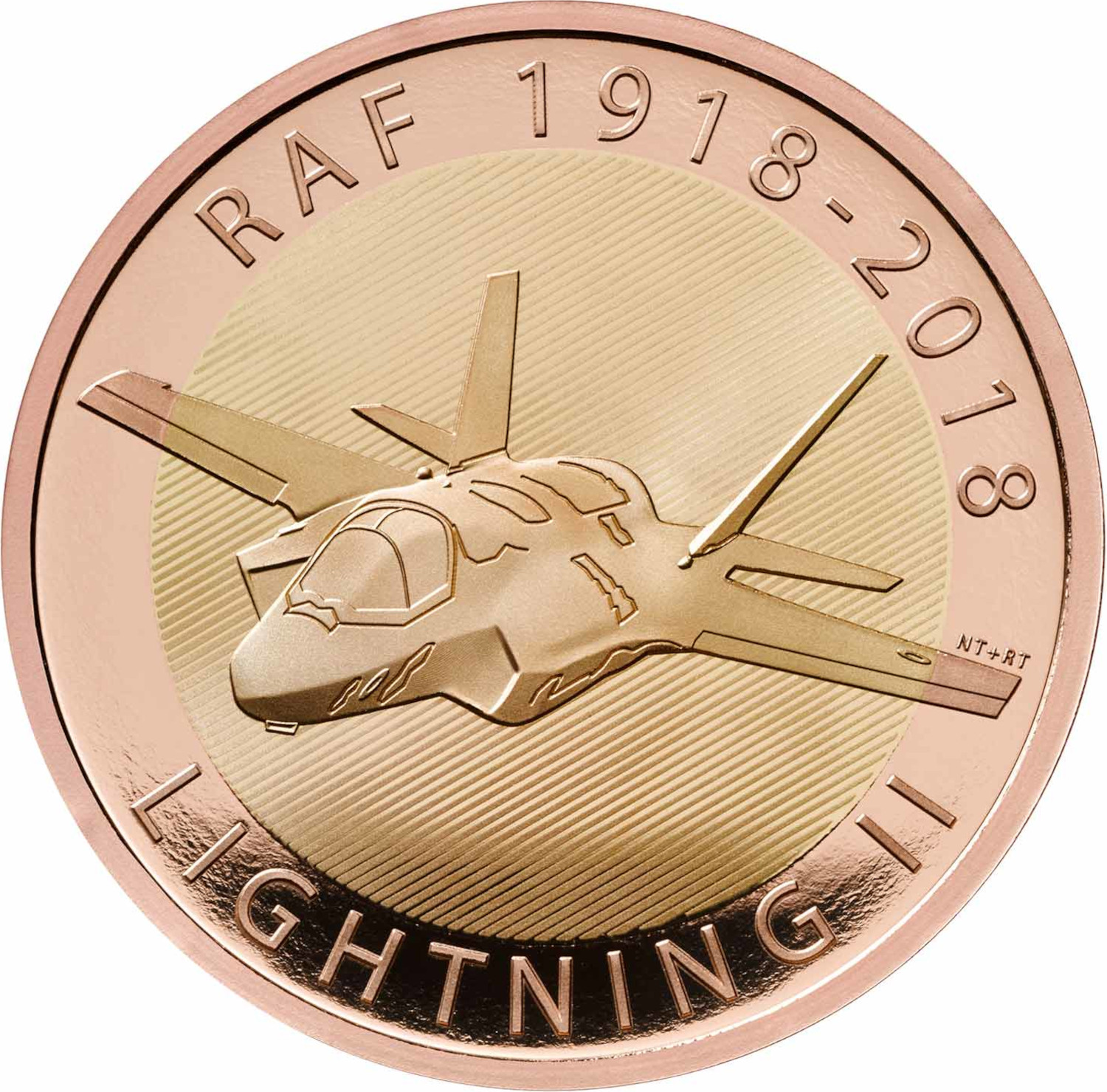 2 Pounds - Elizabeth II RAF Lightning II; Gold Proof reverse