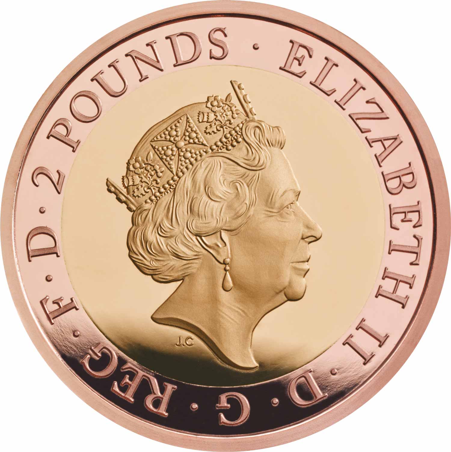 2 Pounds - Elizabeth II RAF Sea King; Gold Proof obverse