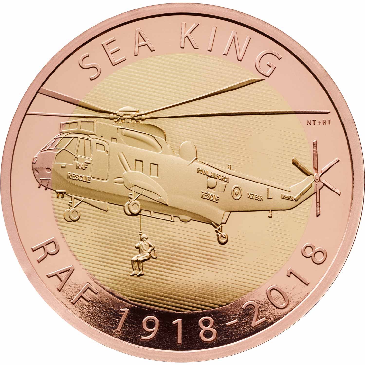 2 Pounds - Elizabeth II RAF Sea King; Gold Proof reverse