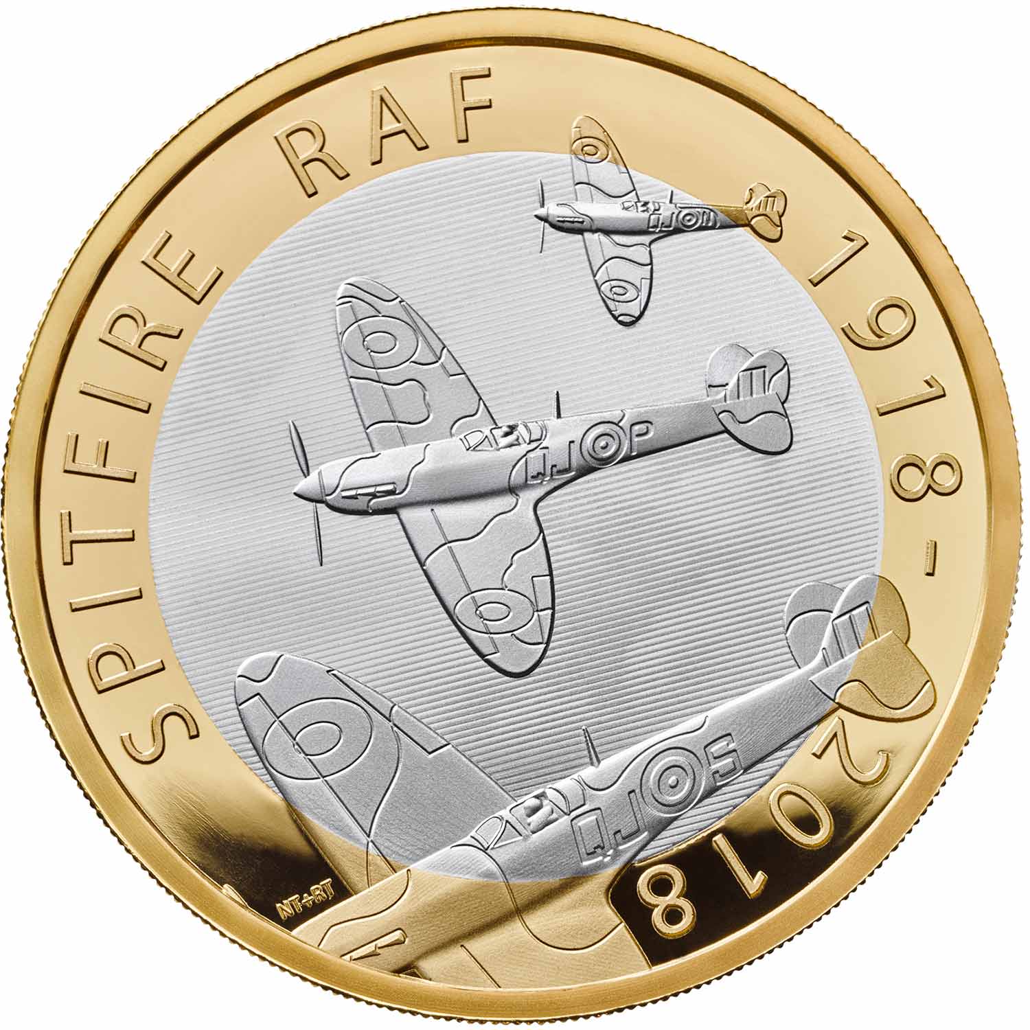 2 Pounds - Elizabeth II RAF Spitfire; Silver Proof reverse