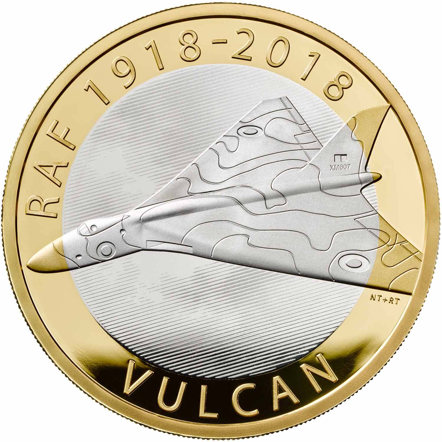2 Pounds - Elizabeth II RAF Vulcan; Silver Proof reverse