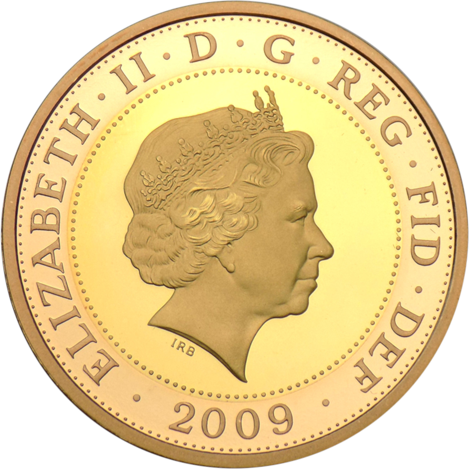 2 Pounds - Elizabeth II Robert Burns; Gold Proof obverse