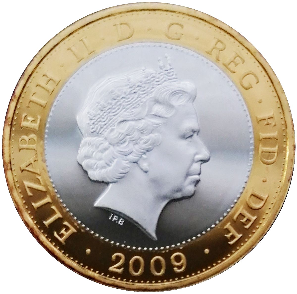 2 Pounds - Elizabeth II Robert Burns; Silver Piedfort obverse