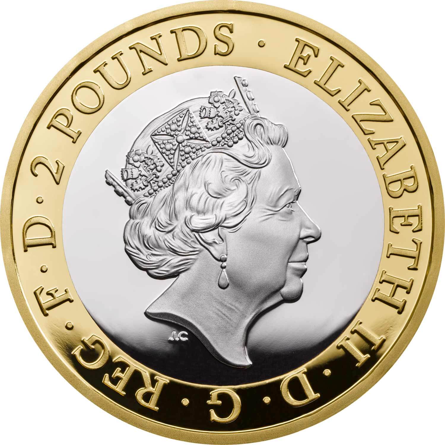 2 Pounds - Elizabeth II Royal Air Force Badge; Silver Proof obverse