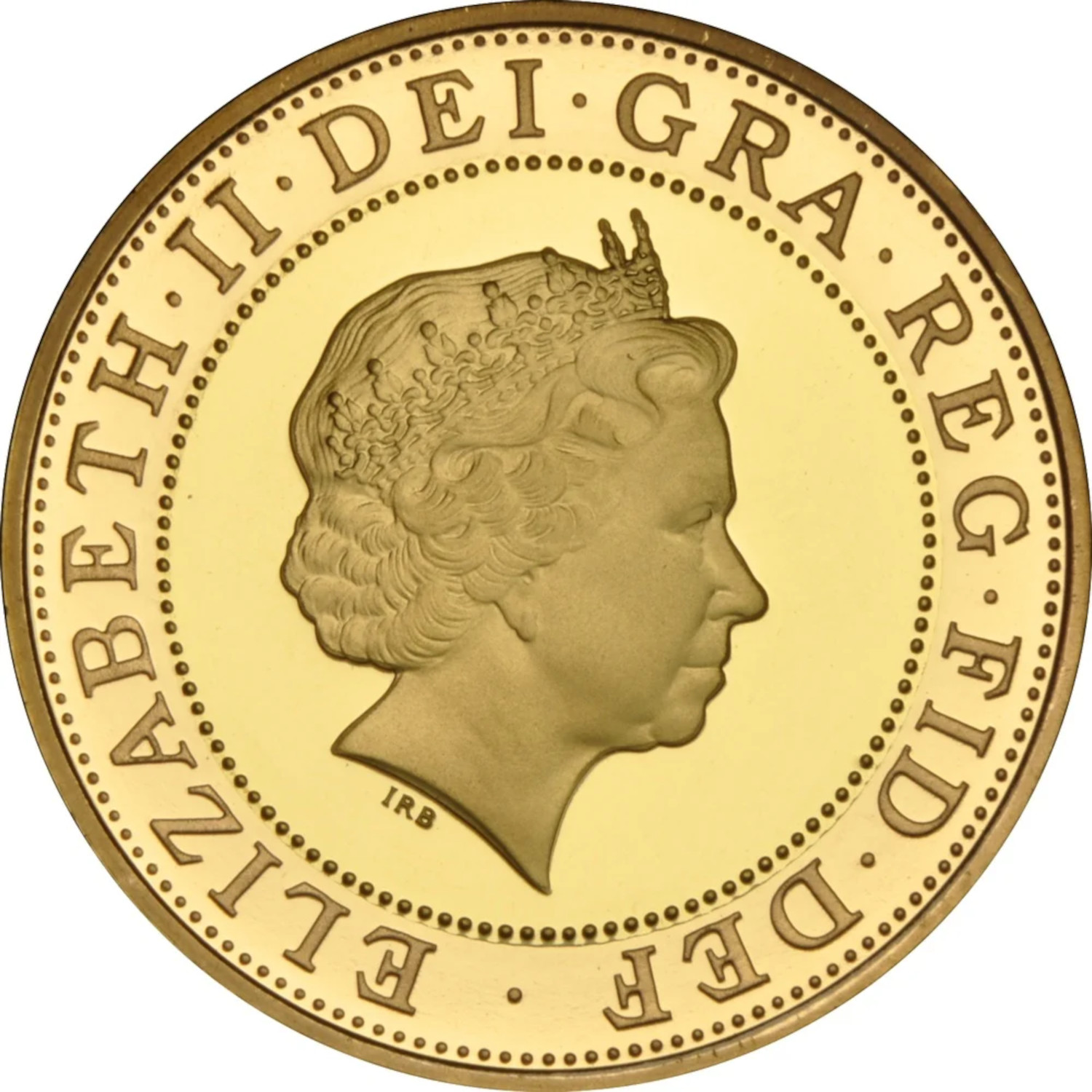 2 Pounds - Elizabeth II Rugby World Cup; Gold Proof obverse
