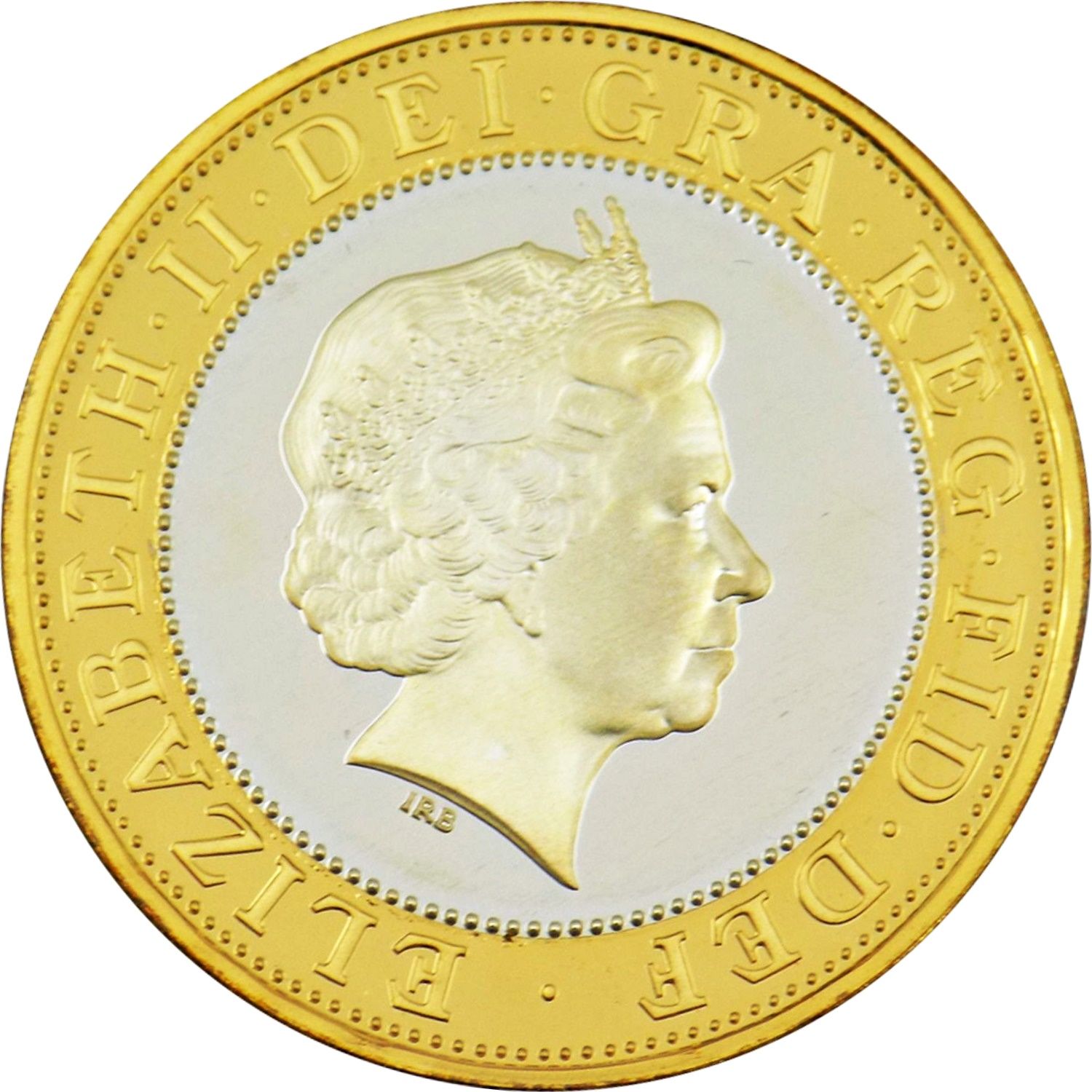 2 Pounds - Elizabeth II Rugby World Cup; Silver Proof obverse