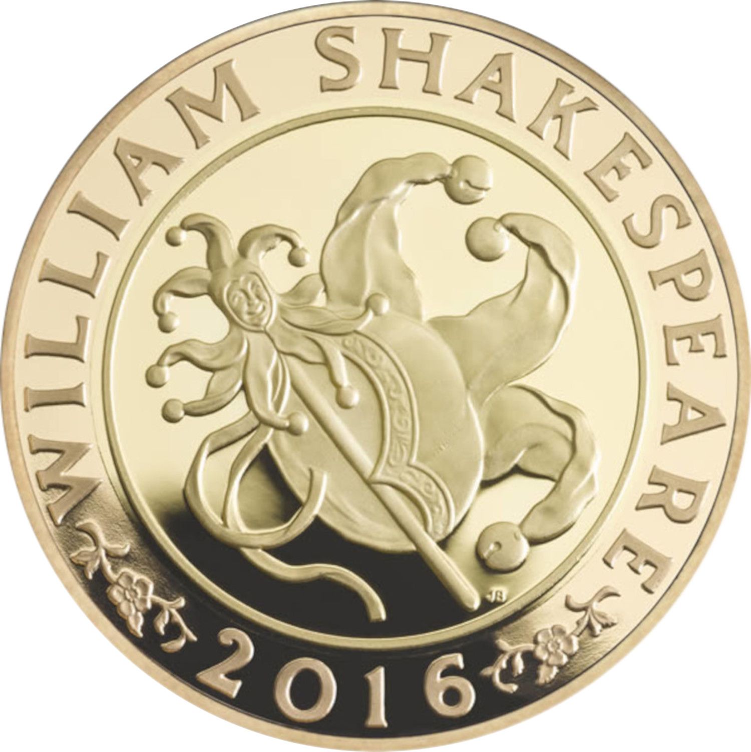 2 Pounds - Elizabeth II Shakespeare, Comedy; Gold Proof reverse
