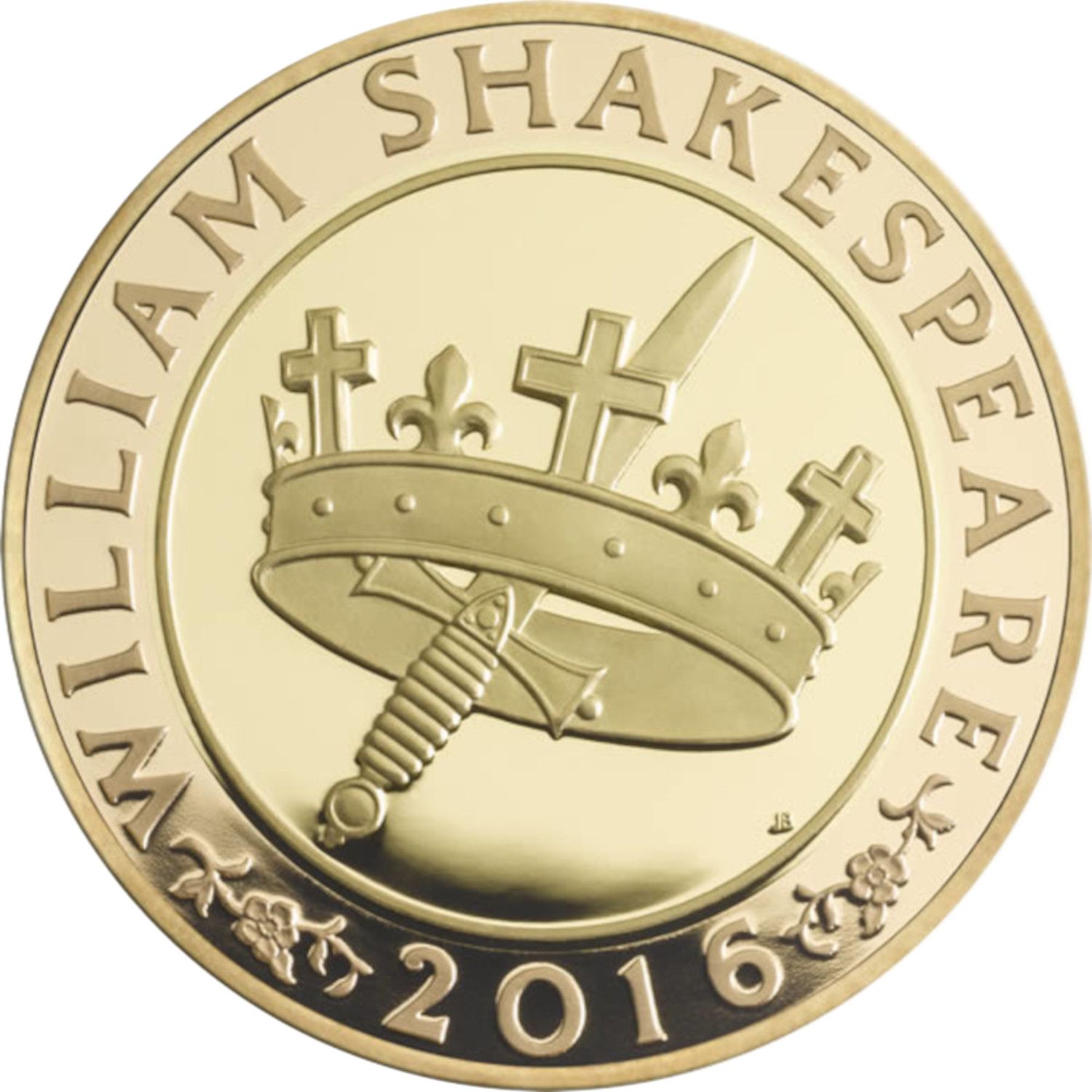 2 Pounds - Elizabeth II Shakespeare, History; Gold Proof reverse