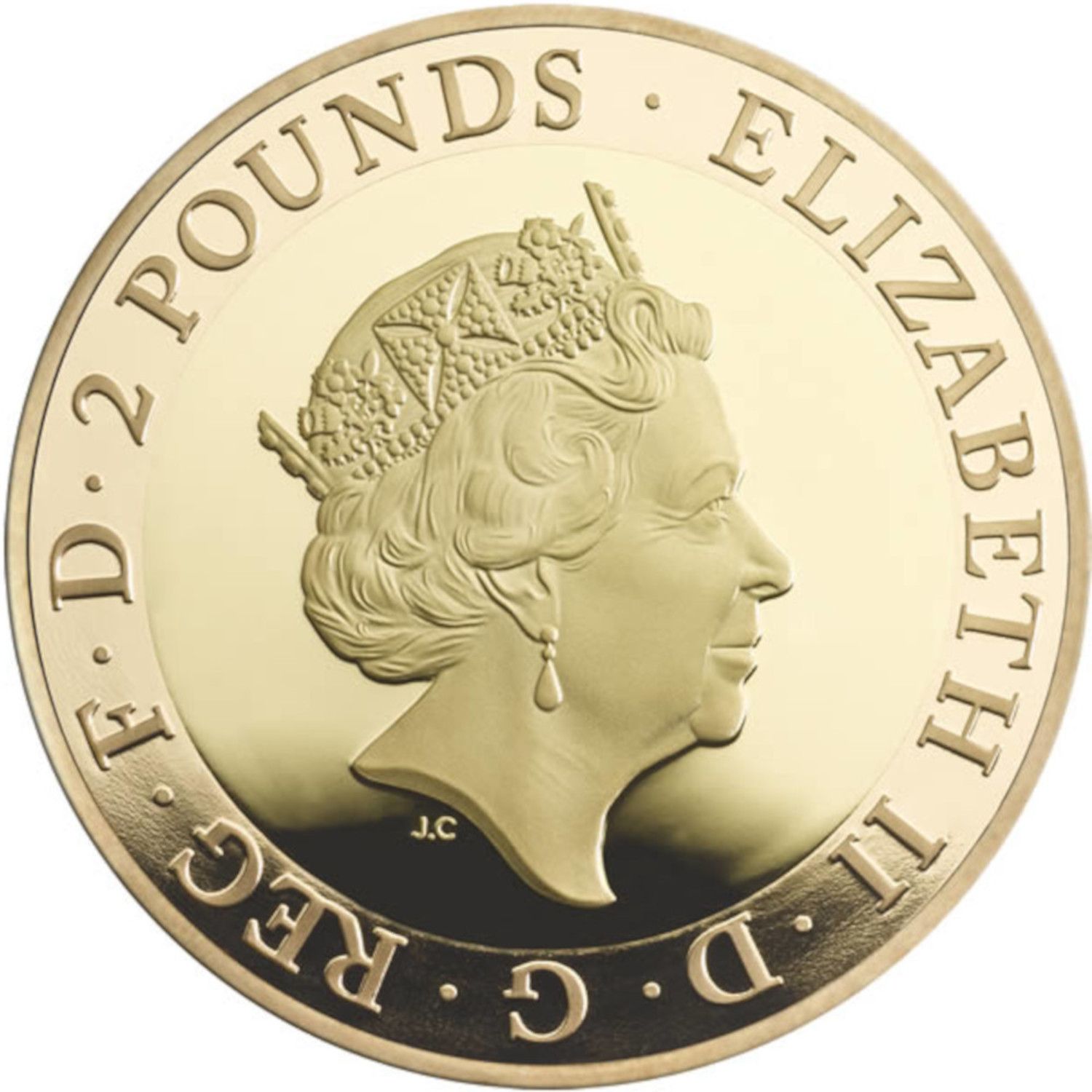 2 Pounds - Elizabeth II Shakespeare, Tragedy; Gold Proof obverse