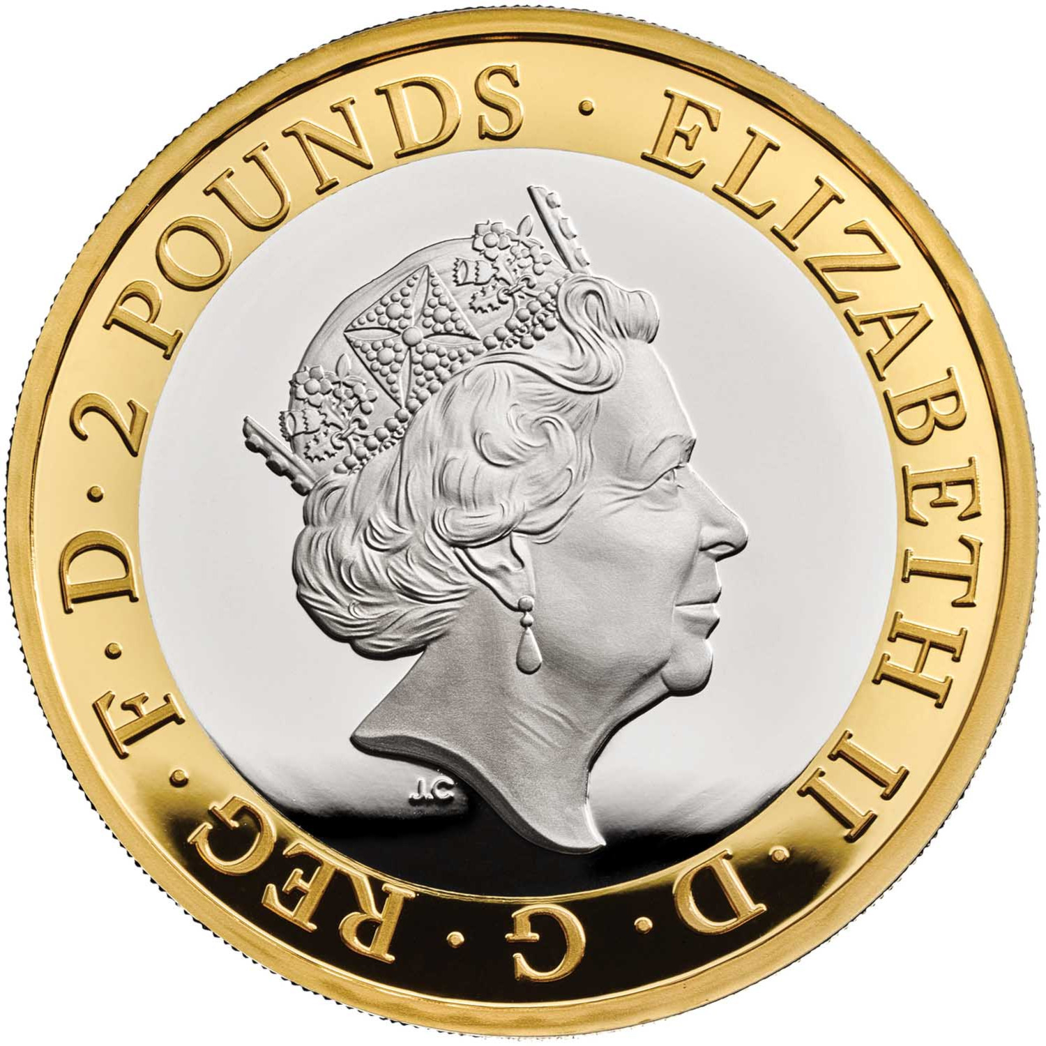 2 Pounds - Elizabeth II Sir Walter Scott; Silver Piedfort obverse