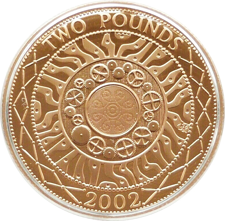 2 Pounds - Elizabeth II Technology; Gold Proof reverse