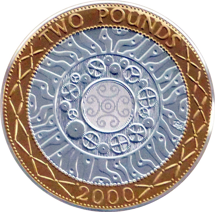 2 Pounds - Elizabeth II Technology; Silver Proof reverse