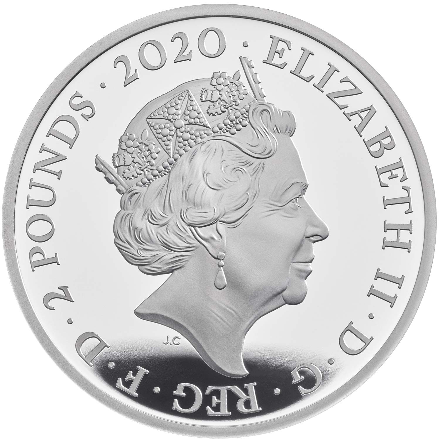 2 Pounds - Elizabeth II The band Queen; Silver Proof obverse
