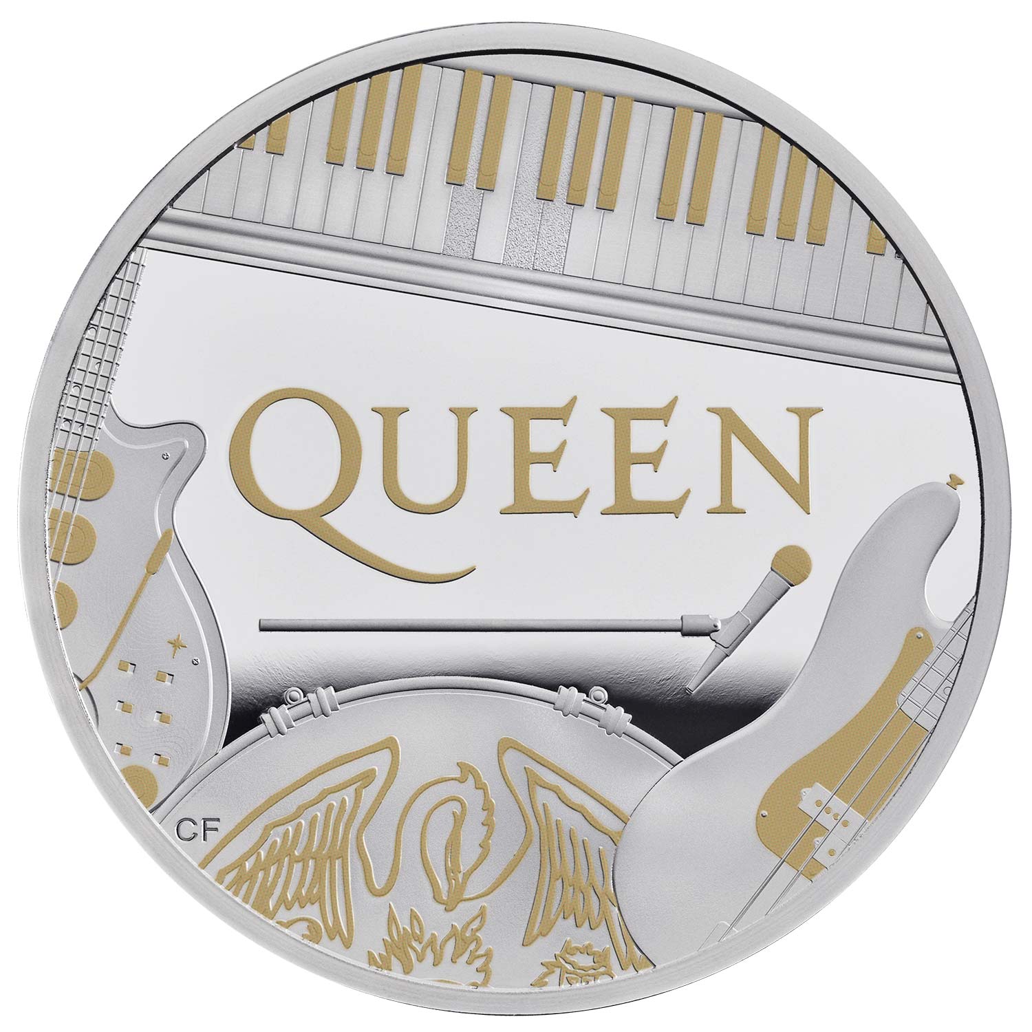 2 Pounds - Elizabeth II The band Queen; Silver Proof reverse