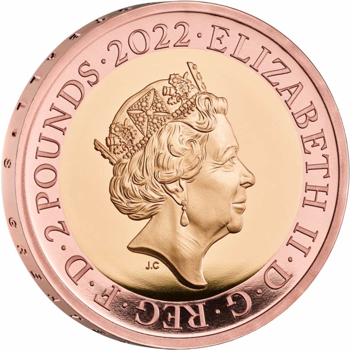 2 Pounds - Elizabeth II The FA Cup; Gold Proof obverse