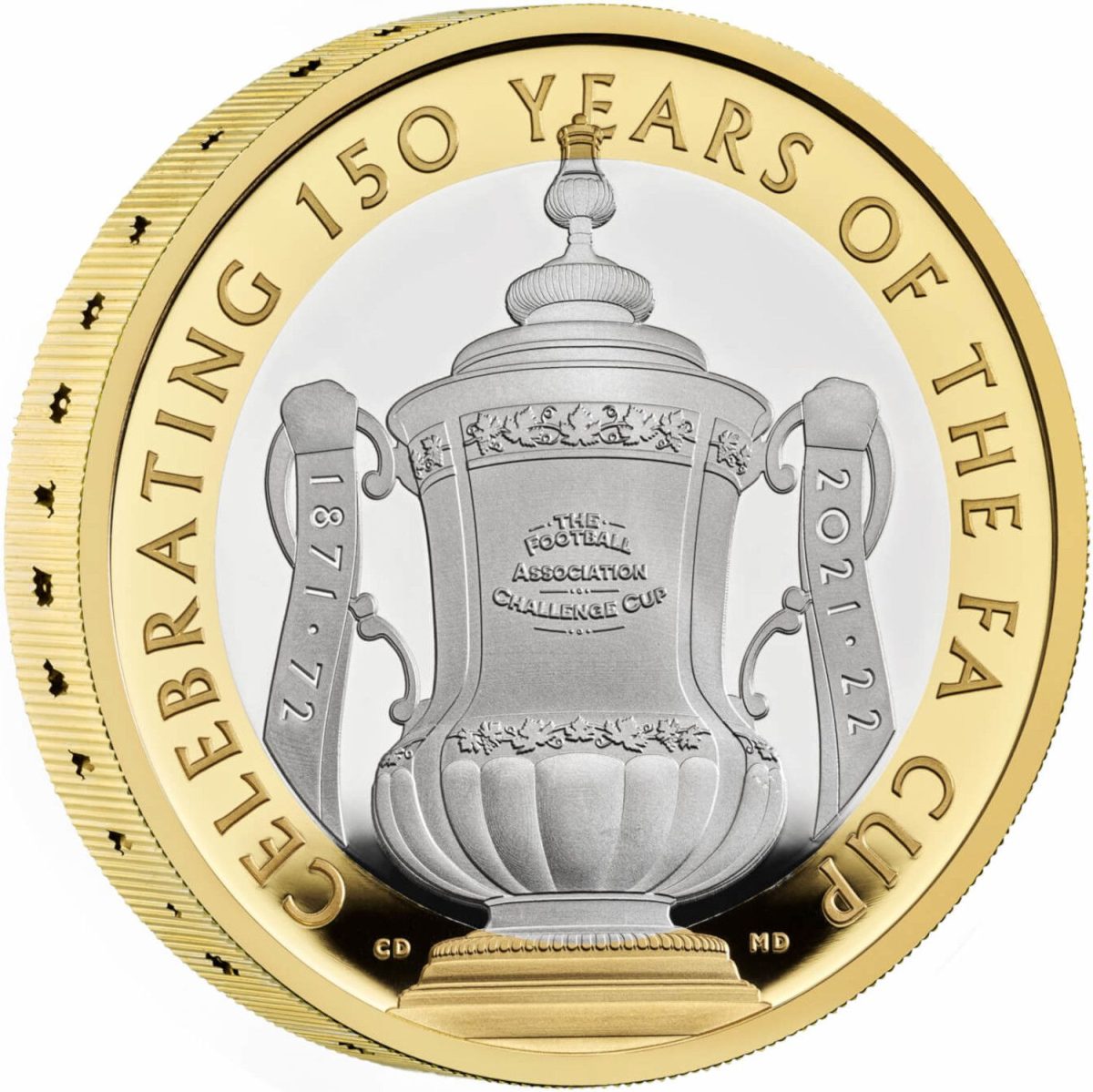 2 Pounds - Elizabeth II The FA Cup; Silver Piedfort reverse