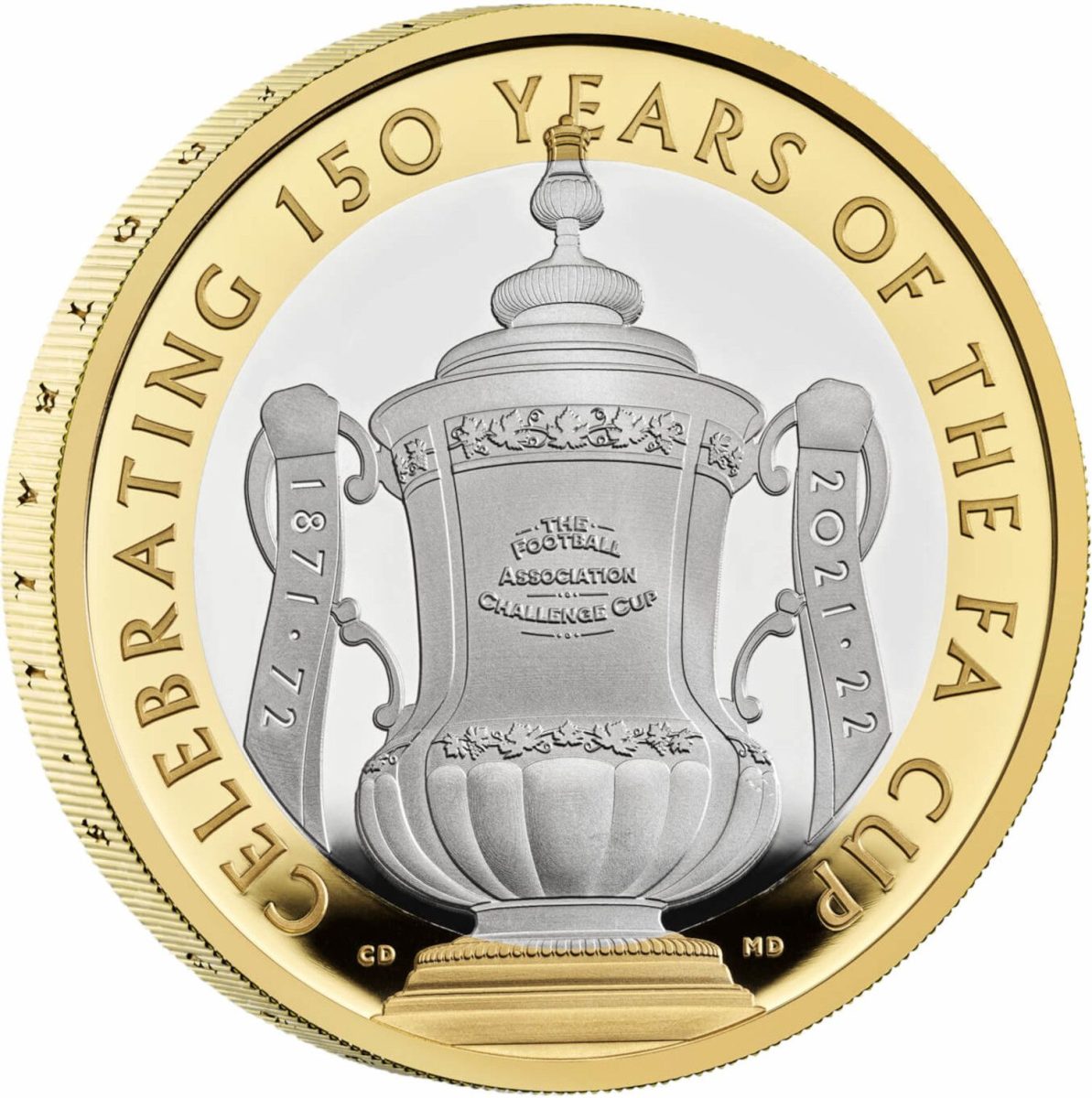 2 Pounds - Elizabeth II The FA Cup; Silver Proof reverse