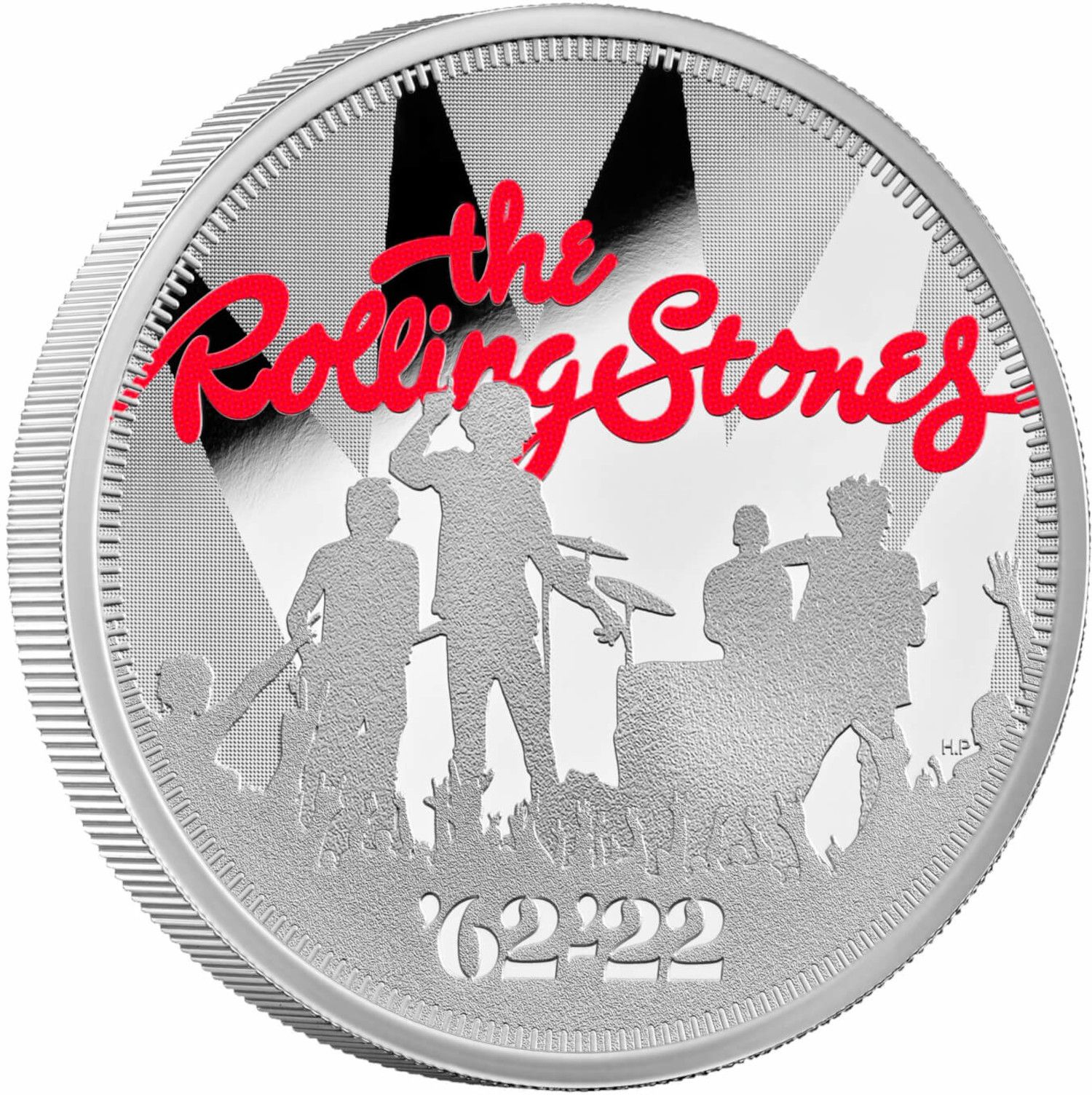 2 Pounds - Elizabeth II The Rolling Stones; Silver Proof reverse