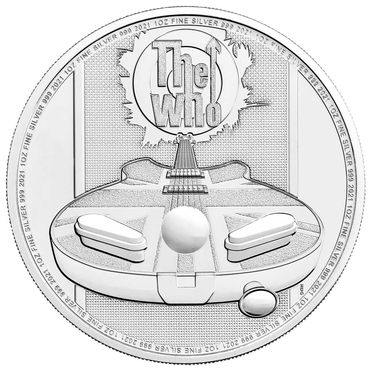 2 Pounds - Elizabeth II The Who; 1 oz Fine Silver