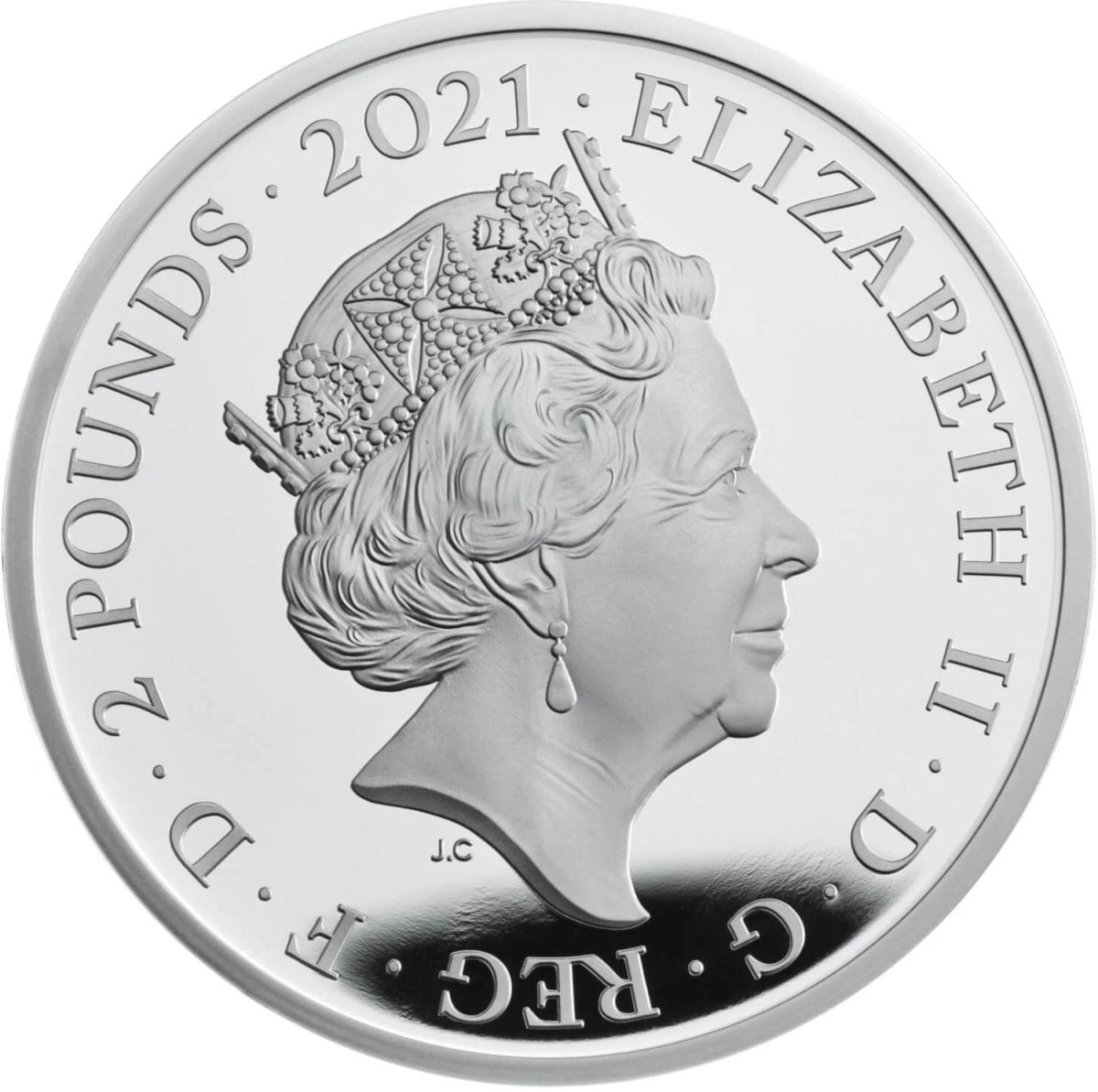 2 Pounds - Elizabeth II The Who; Silver Proof obverse