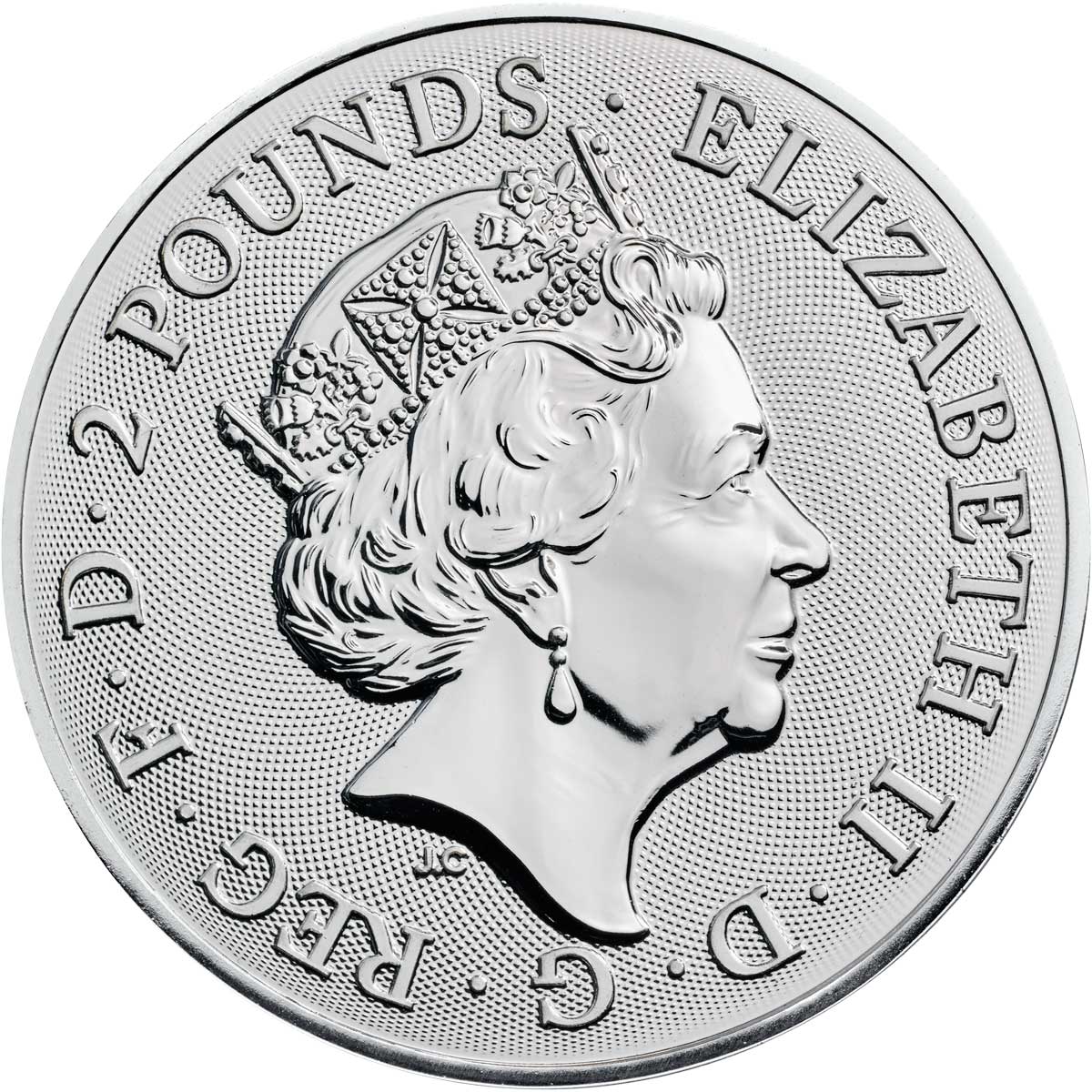 2 Pounds - Elizabeth II Trafalgar Square; 1 oz Fine Silver obverse