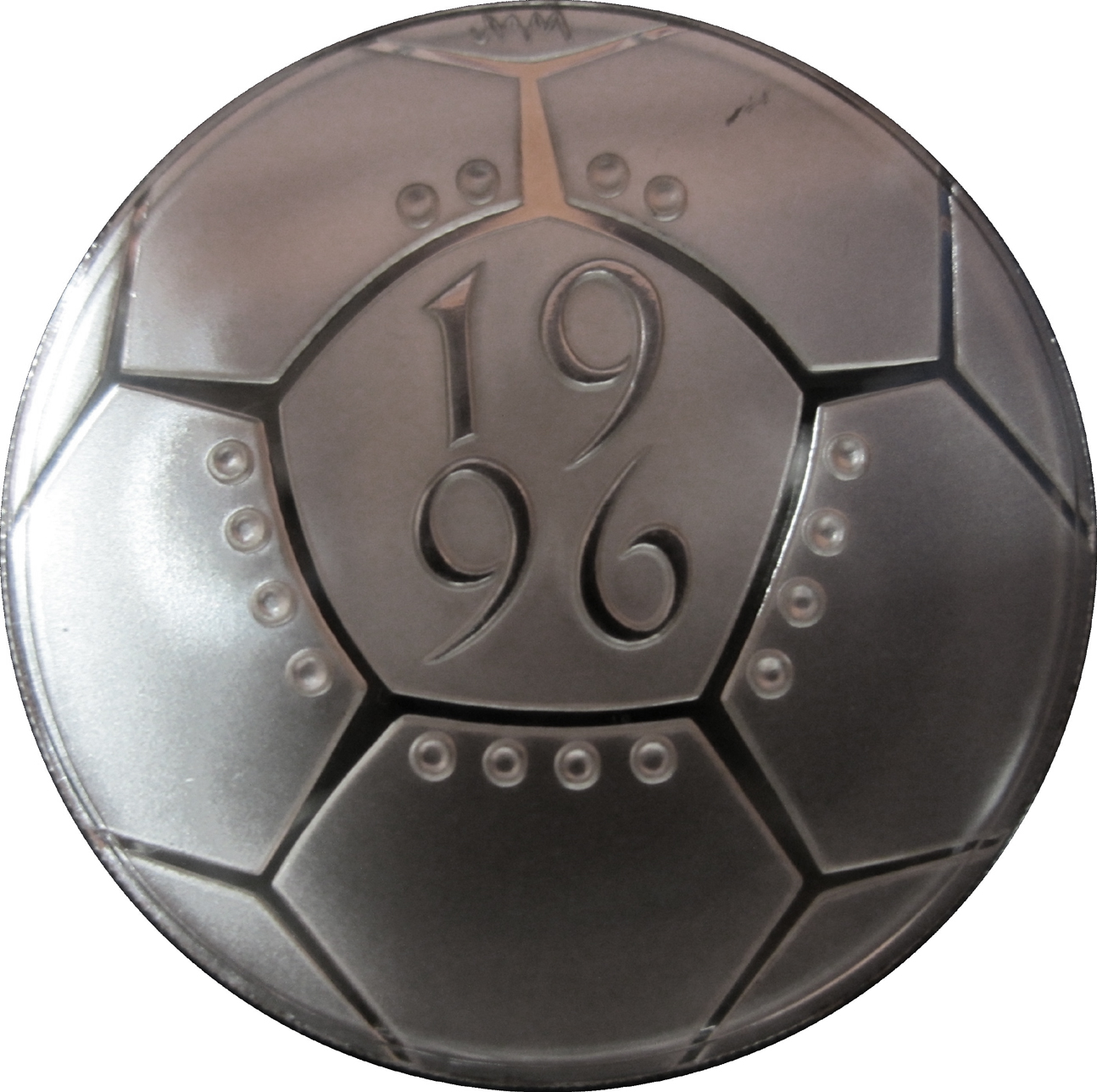 2 Pounds - Elizabeth II UEFA Euro 1996; Silver Proof reverse