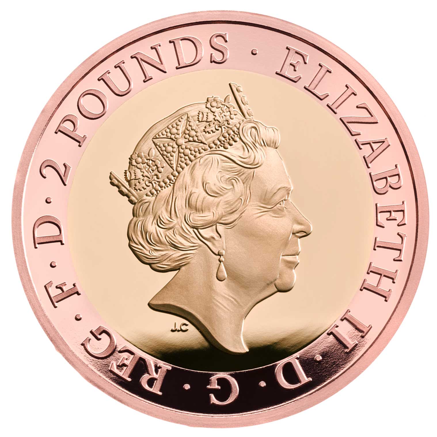 2 Pounds - Elizabeth II Wedgwood; Gold obverse