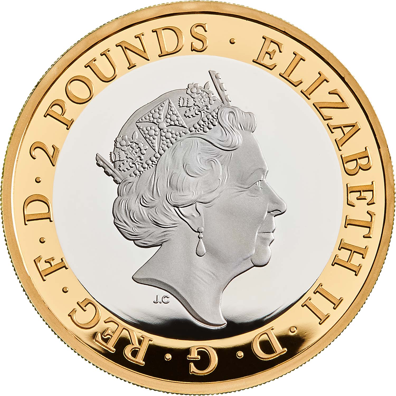 2 Pounds - Elizabeth II Wedgwood; Silver Piedfort obverse