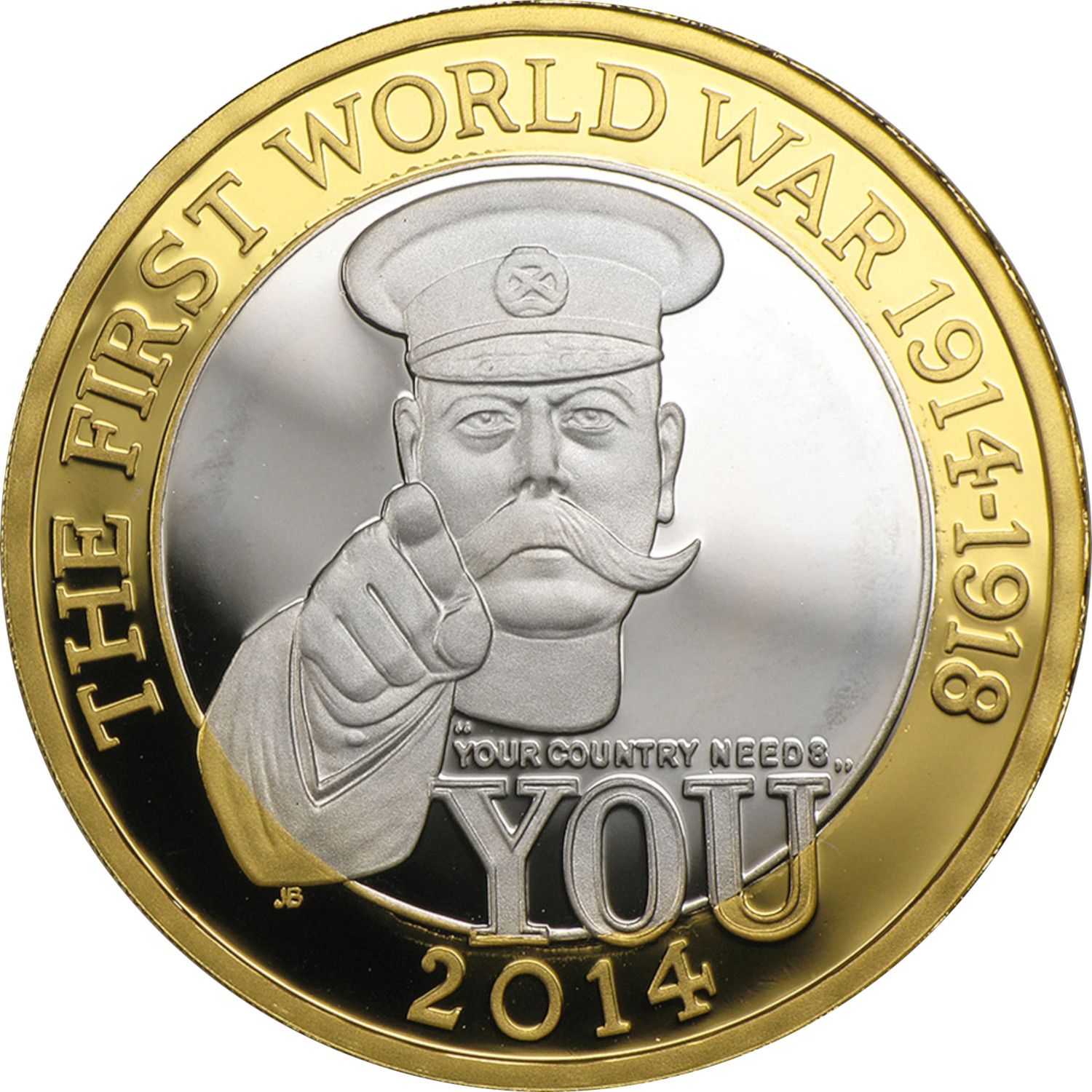 2 Pounds - Elizabeth II World War I; Silver Proof reverse
