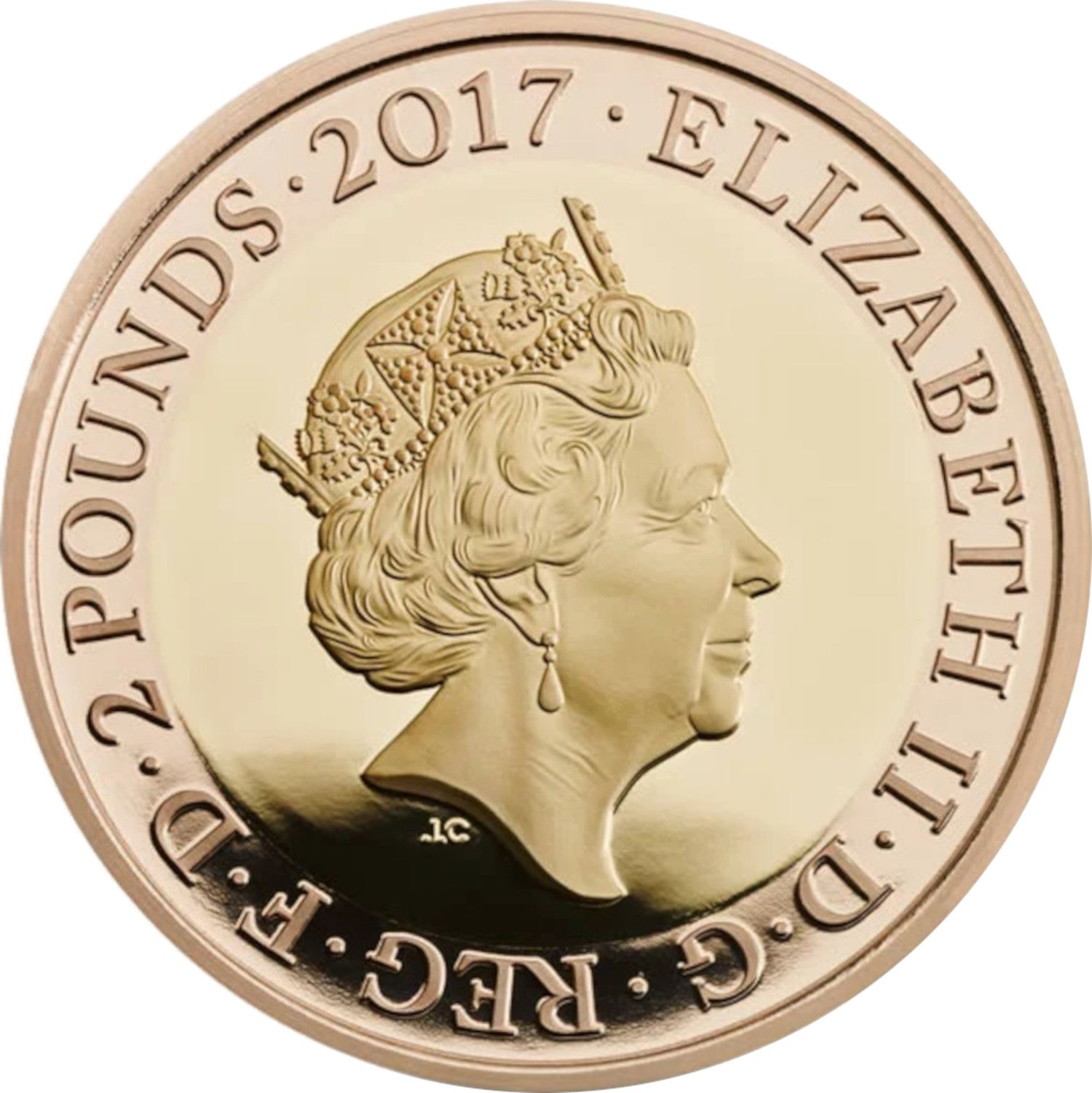 2 Pounds - Elizabeth II WWI Aviation; Gold Proof obverse