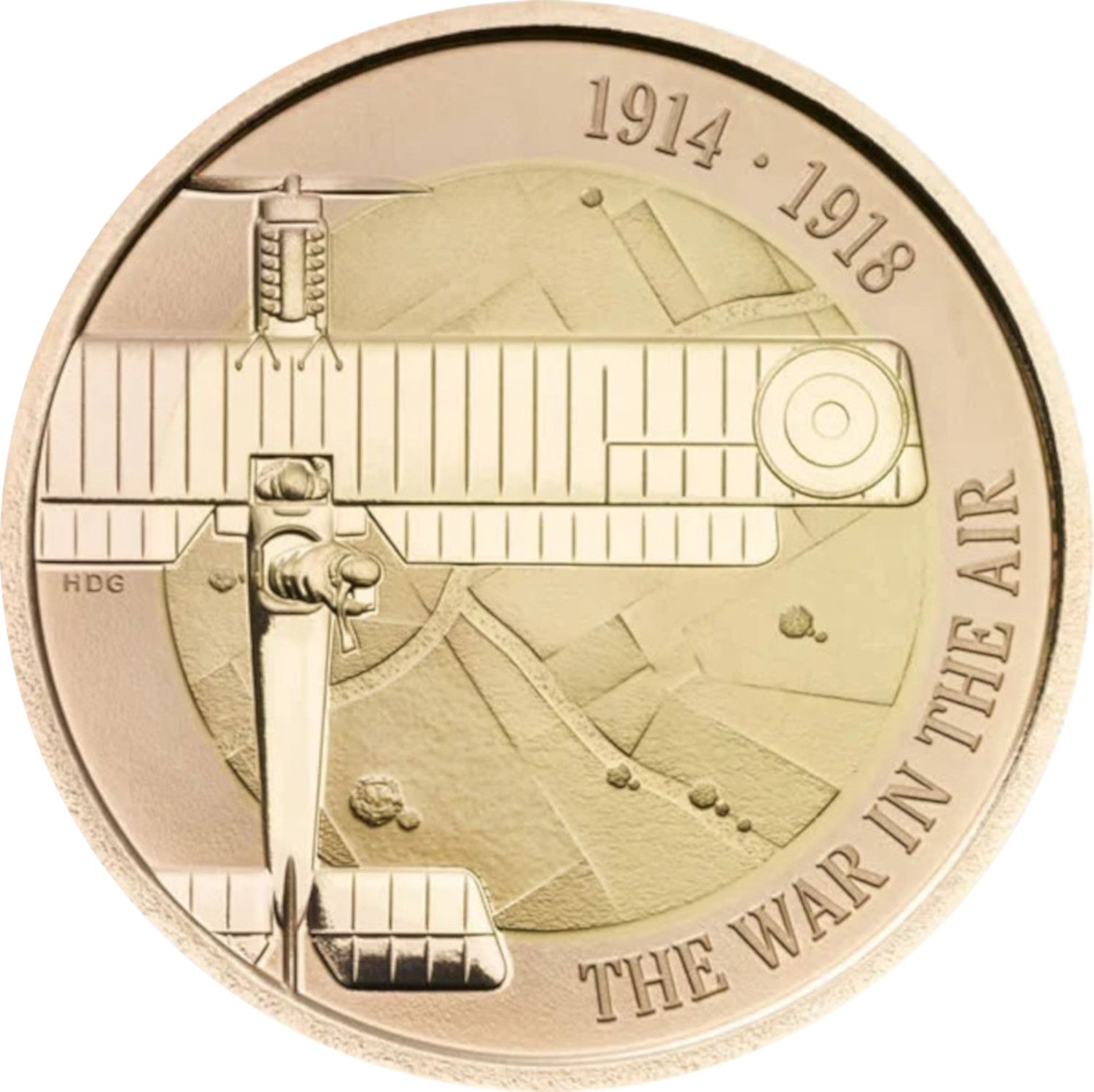 2 Pounds - Elizabeth II WWI Aviation; Gold Proof reverse