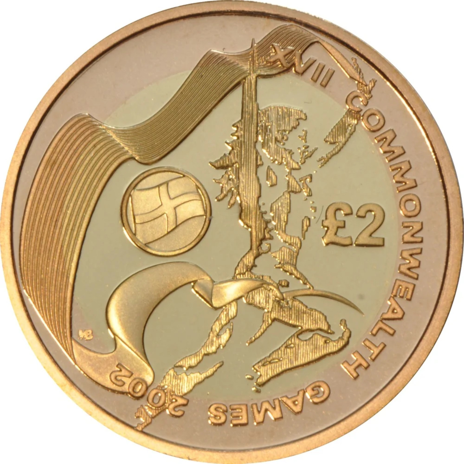 2 Pounds - Elizabeth II XVII Commonwealth Games - England; Gold Proof