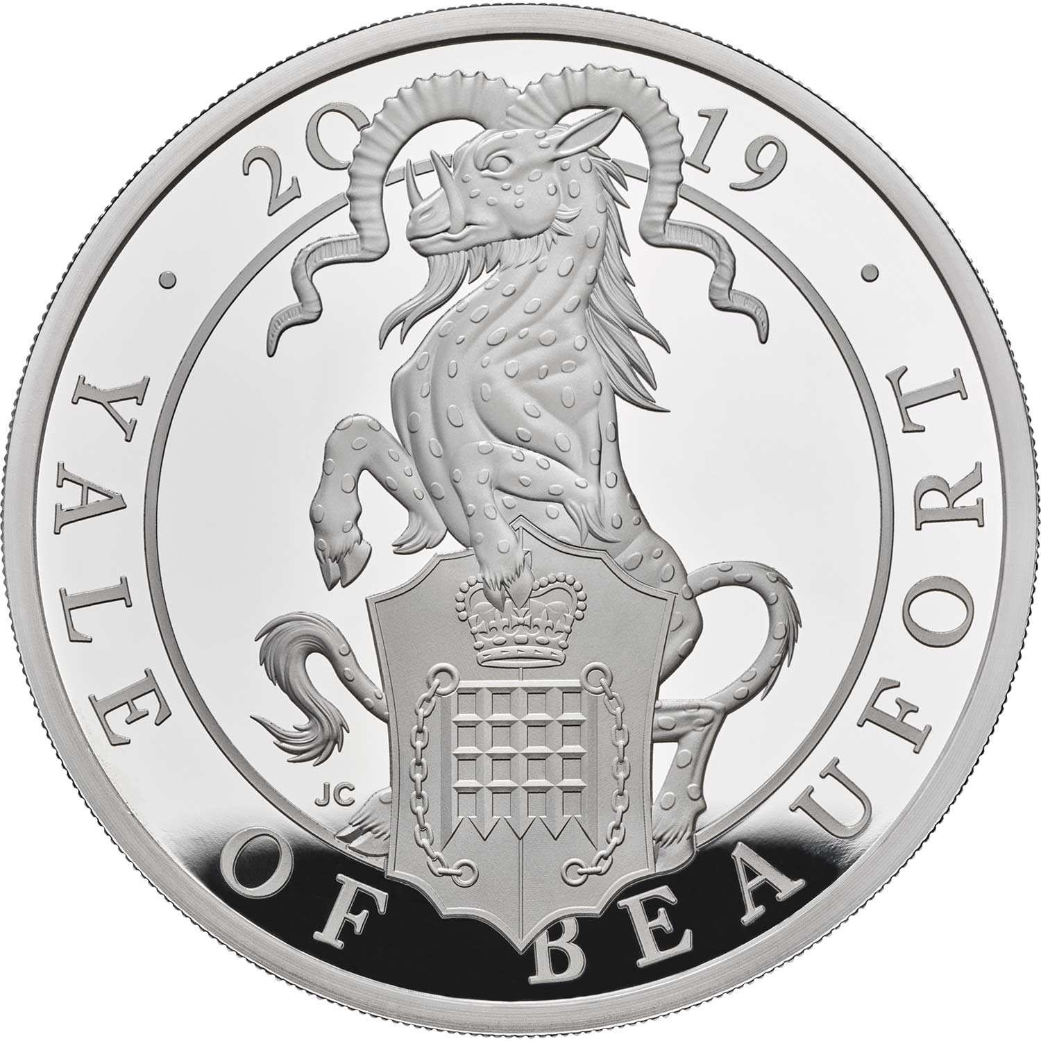 2 Pounds - Elizabeth II Yale of Beaufort; Silver Proof reverse