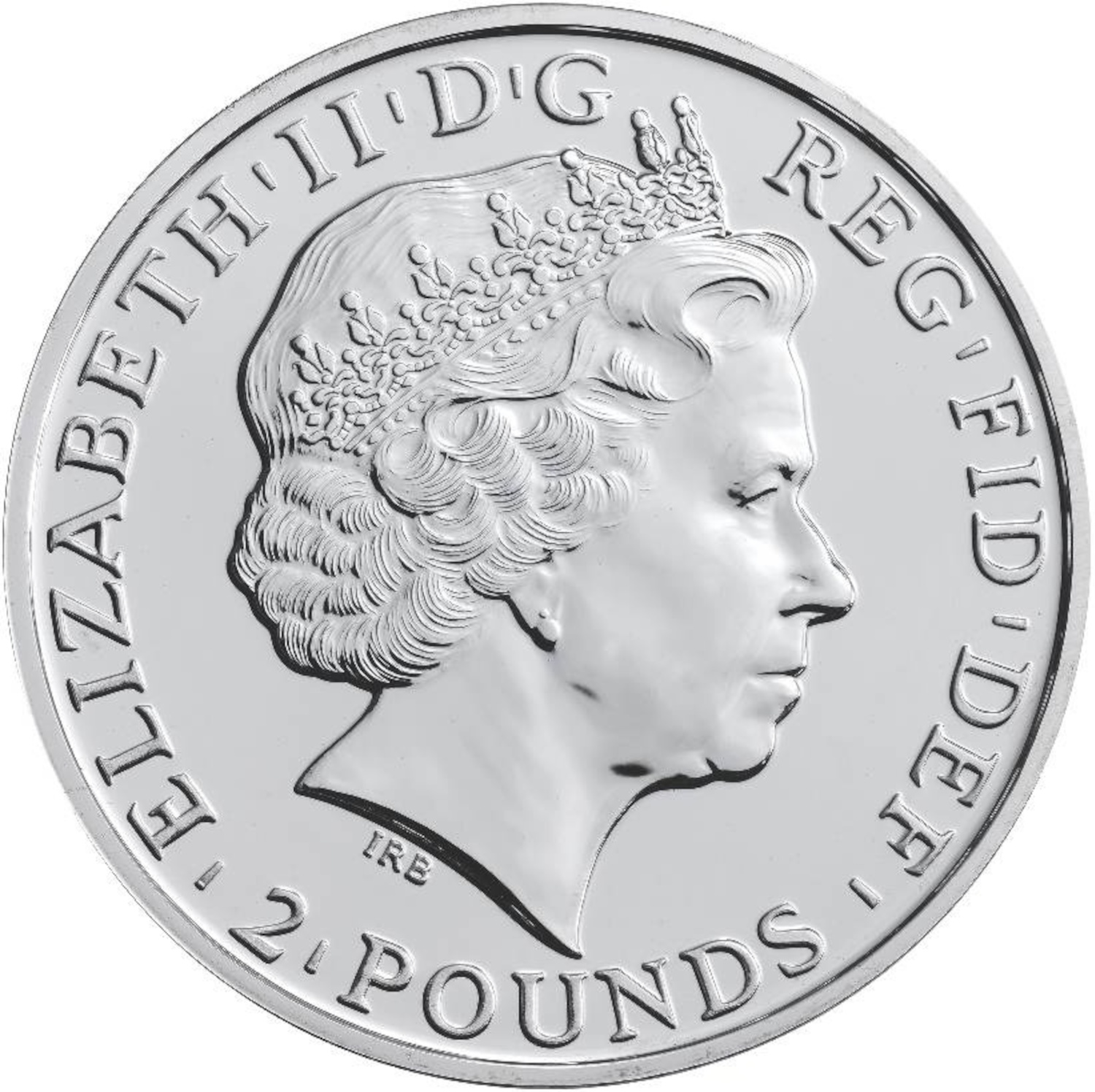 2 Pounds - Elizabeth II Year of the Horse; 1 oz Fine Silver obverse