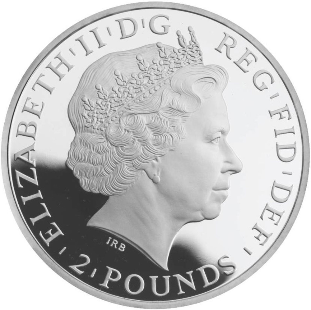 2 Pounds - Elizabeth II Year of the Sheep; Silver Proof obverse