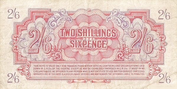 2 Shillings 6 Pence - British Armed Forces 1st series reverse