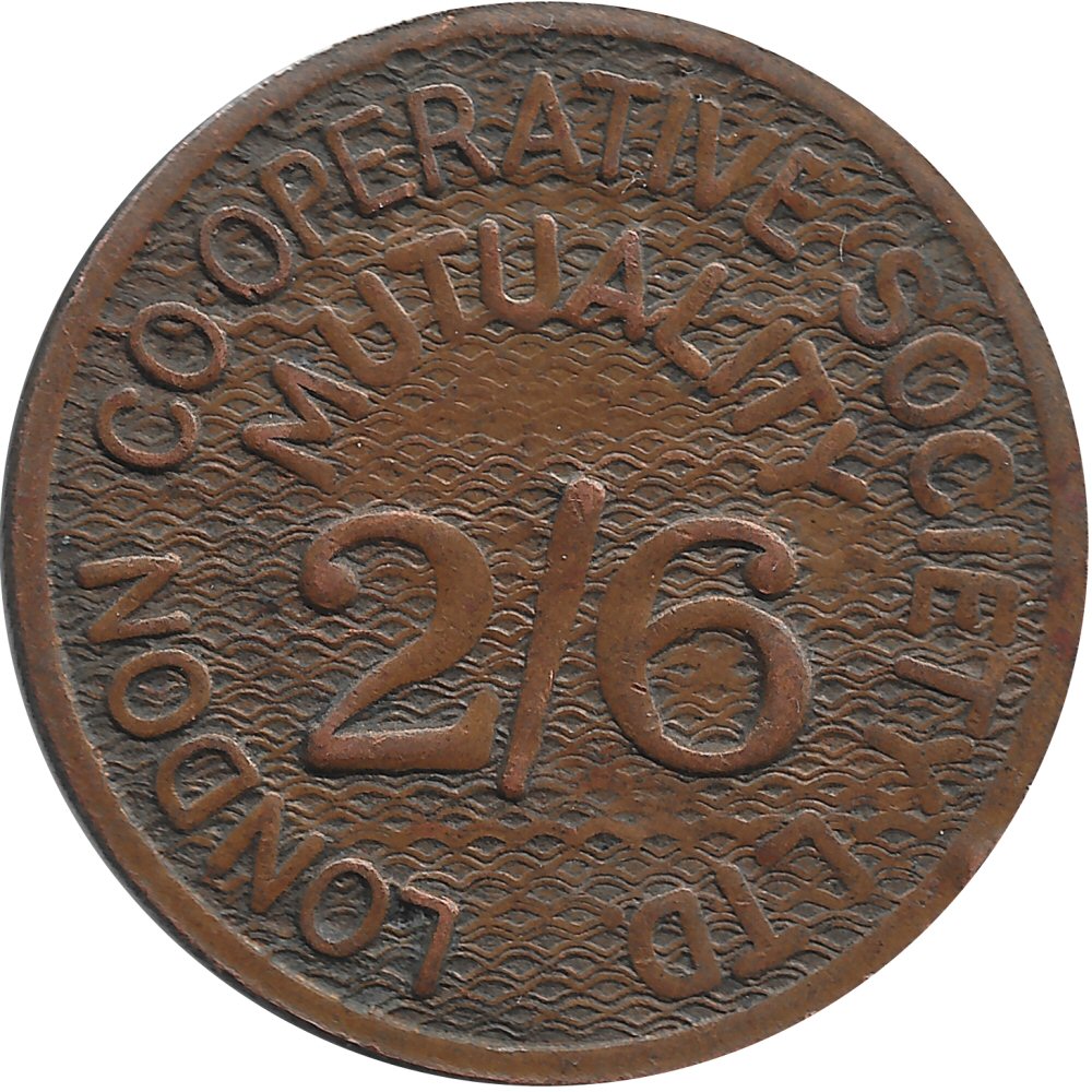 2 Shillings 6 Pence - London Co-operative Society Ltd reverse