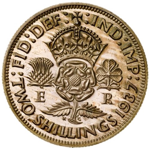 2 Shillings - Edward VIII Pattern reverse